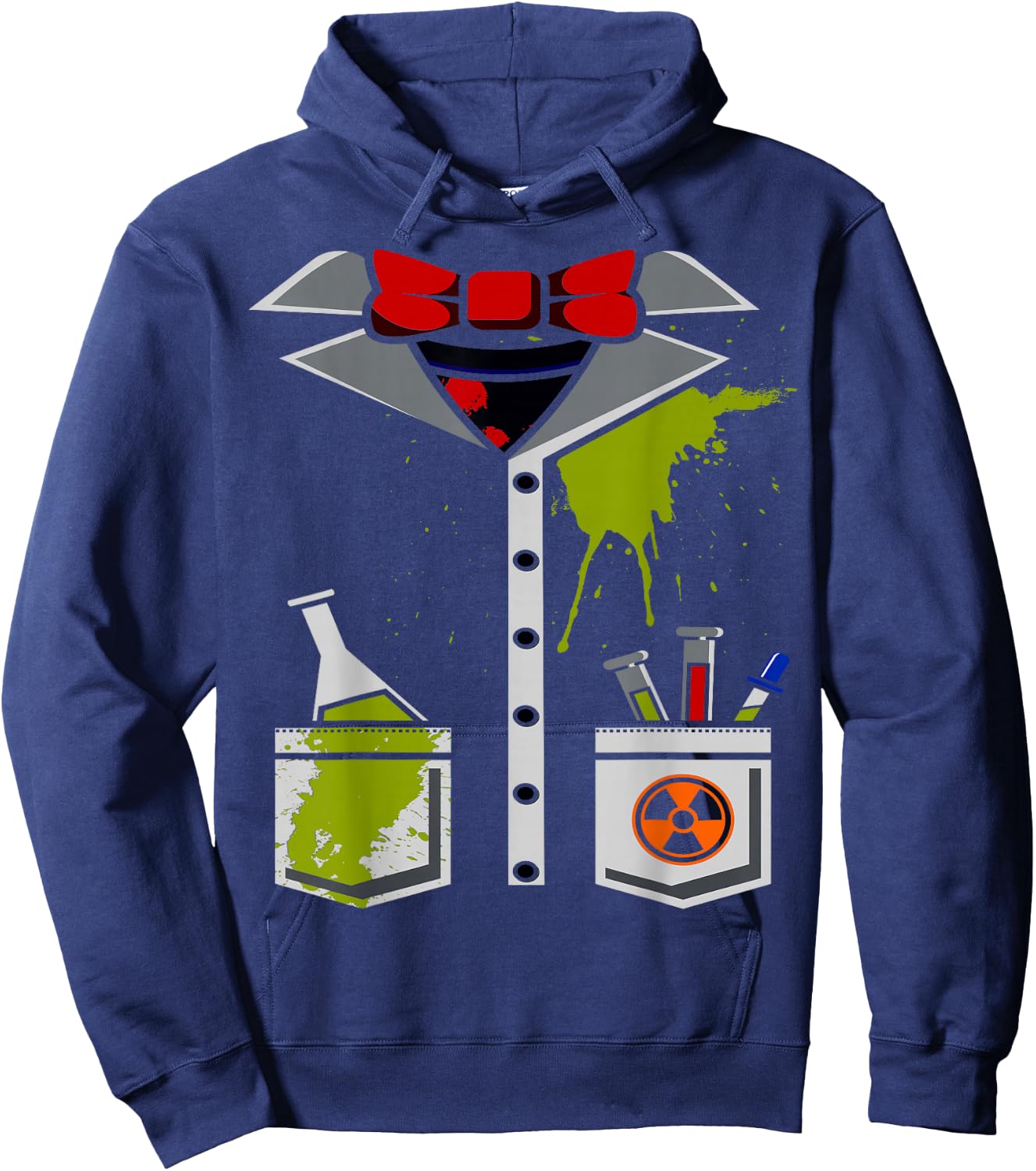 Mad Scientist Costume Halloween Carnival Science Chemistry Hoodie - Hoodie | Navy