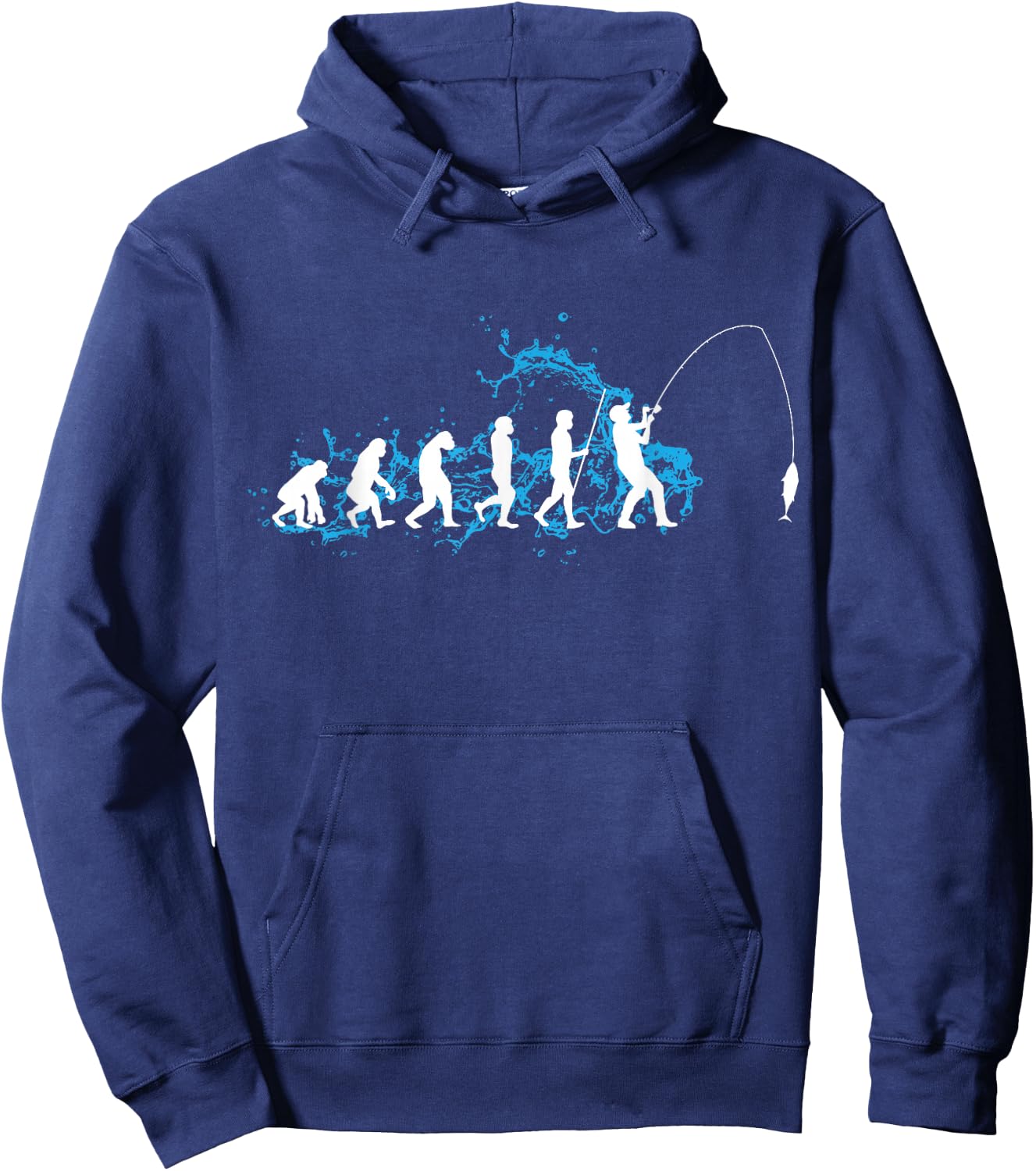 Evolution Angler Fishing fisherman Hoodie - Hoodie | Navy