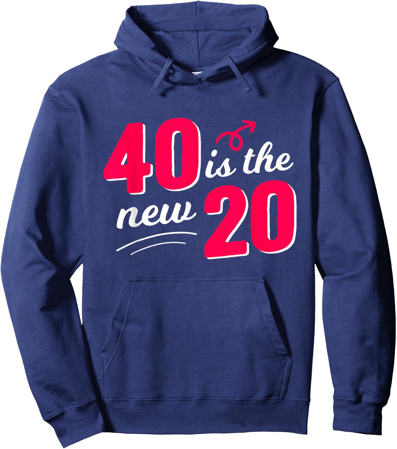 40 Is The New 20 40th Birthday Born 1980 40 Years Old Gift Hoodie - Hoodie | Navy