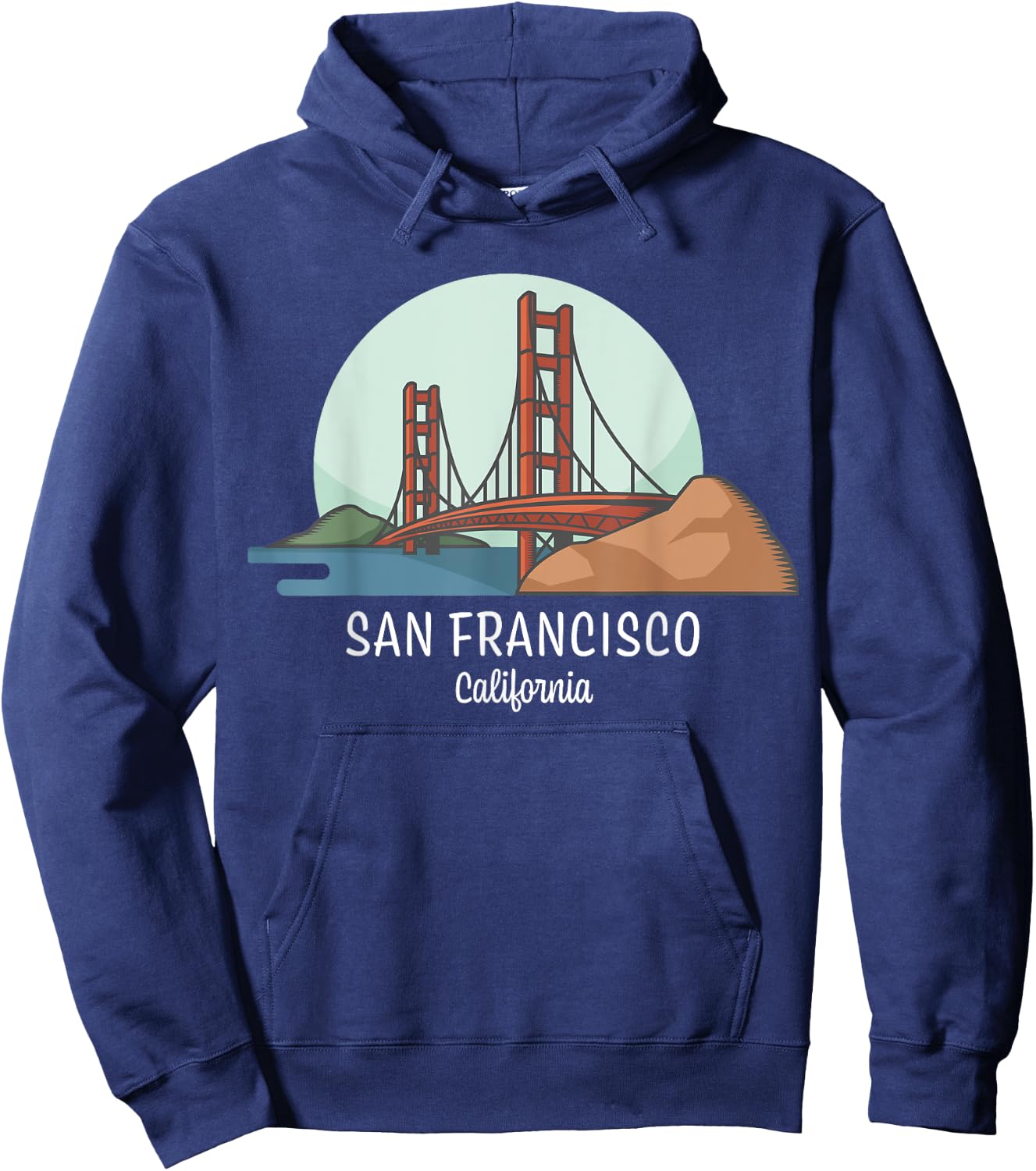 San Francisco Gift Design | California | Golden Gate Bridge Hoodie - Hoodie | Navy