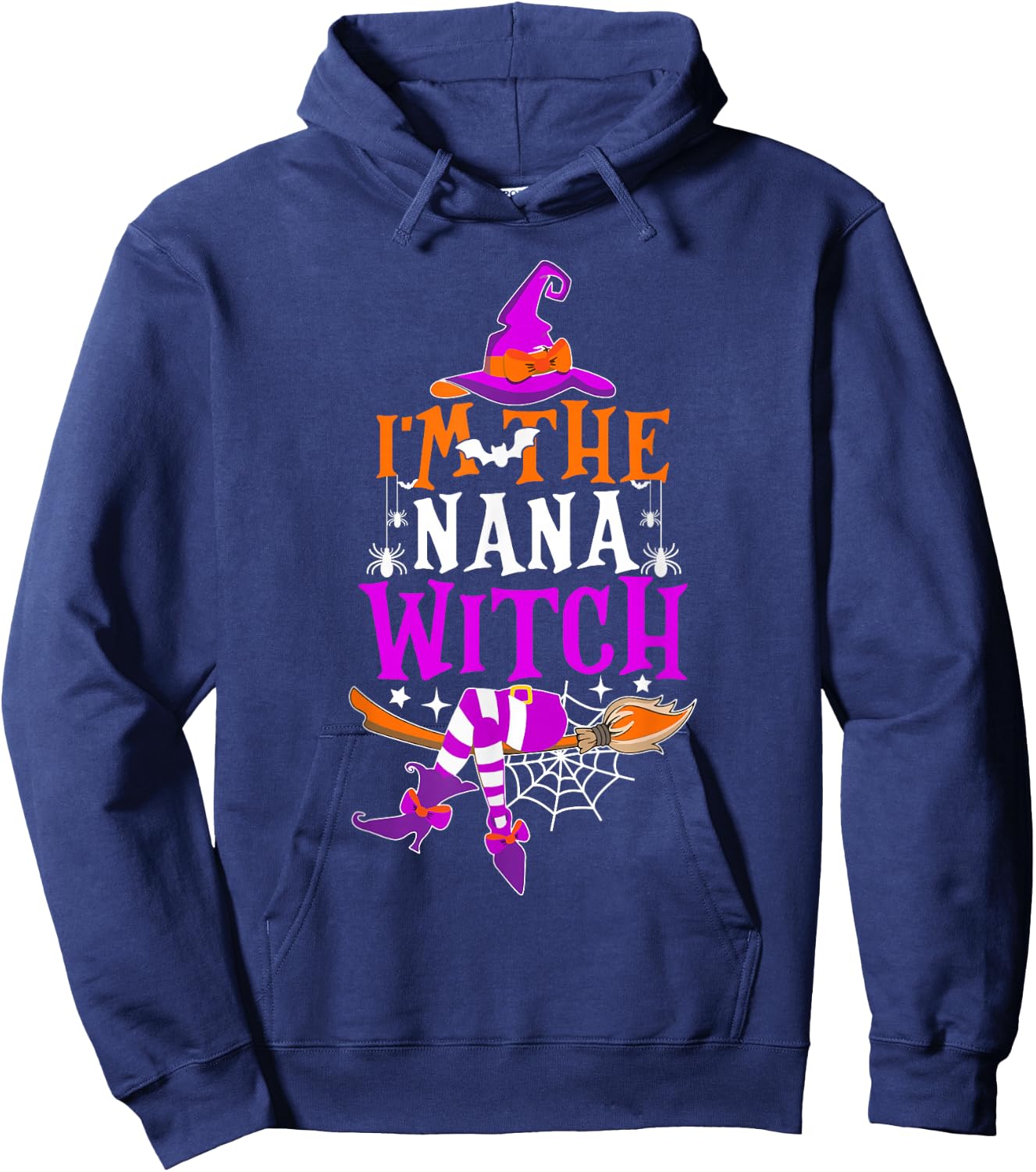 I'm The Nana Witch Shirt Funny Halloween Family Matching Hoodie - Hoodie | Navy