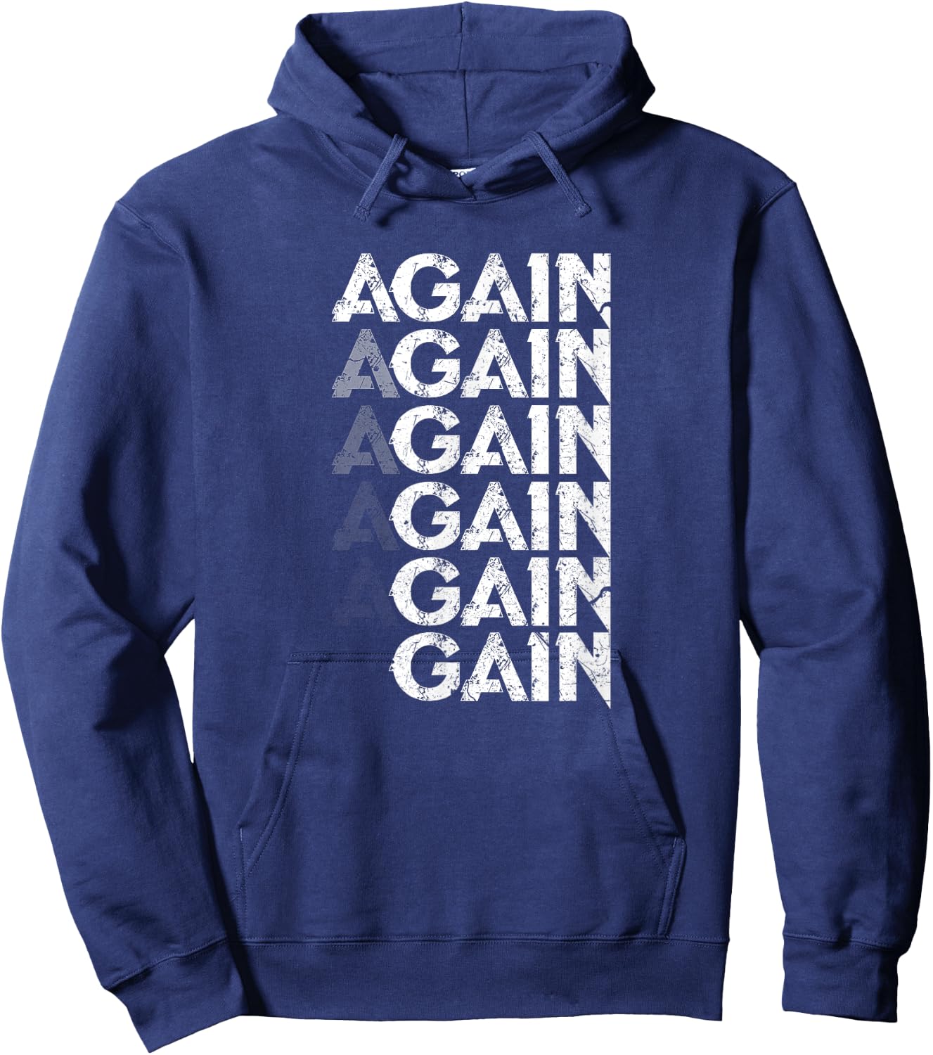 Again Gain Funny Bodybuilding Gym Workout Gift Hoodie - Hoodie | Navy