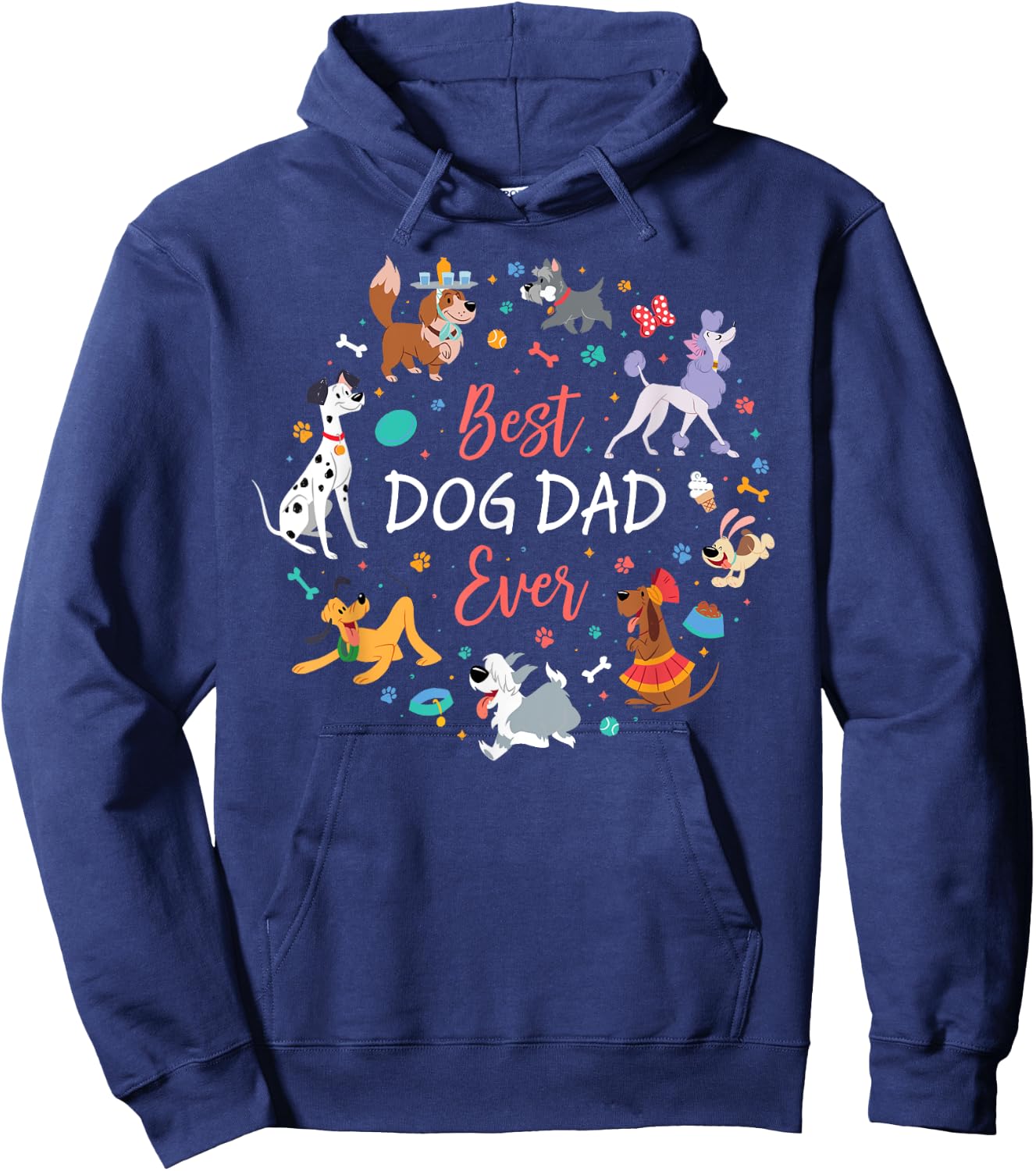 Disney Pet Parent Father’s Day Disney Dogs Best Dog Dad Ever Hoodie - Hoodie | Navy