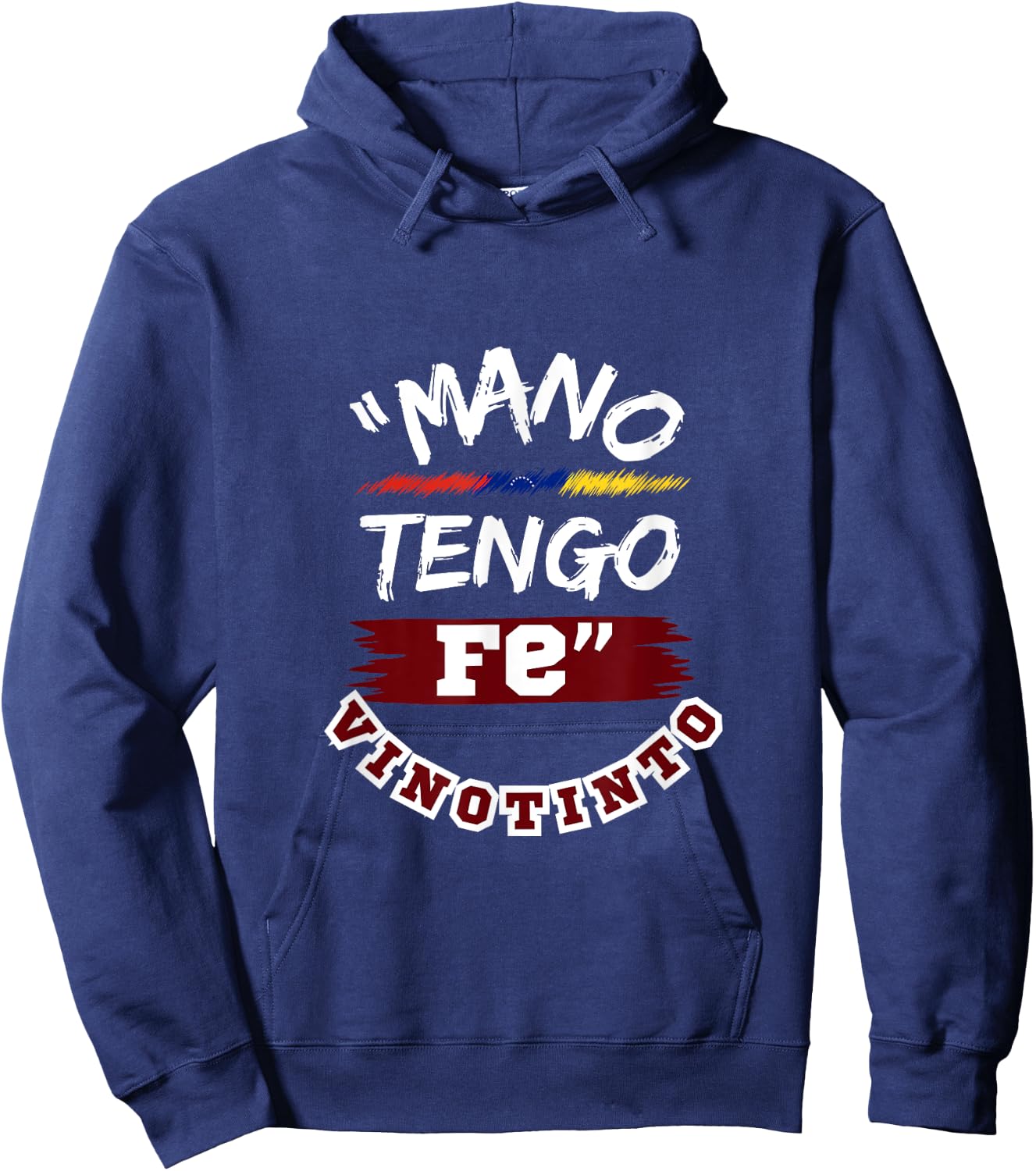 "Hand I Have Faith" I Flannel of the "Vinotinto" I Venezuela Hoodie - Hoodie | Navy