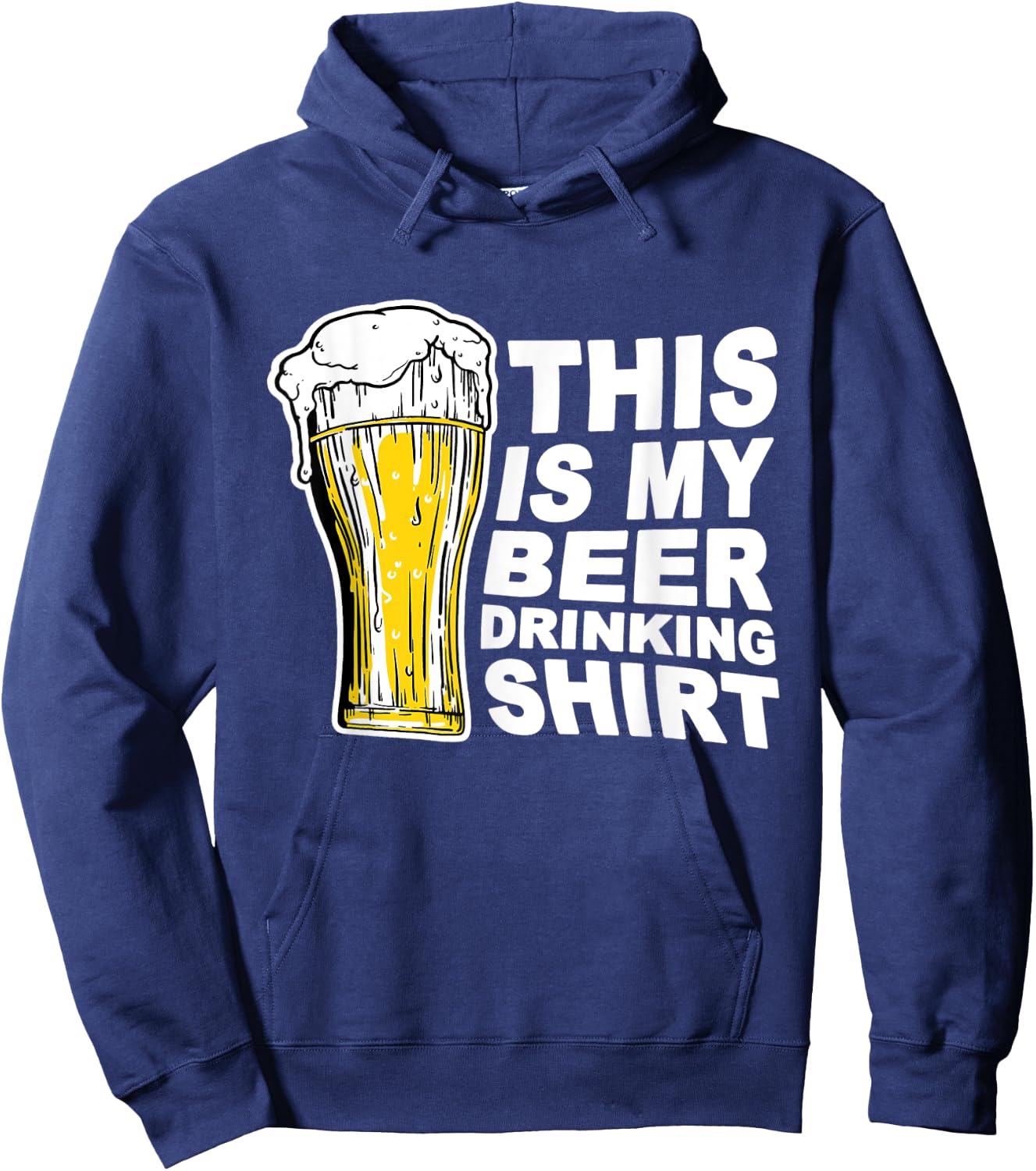This Is My Beer Drinking Shirt Funny Saying Gift Hoodie - Hoodie | Navy