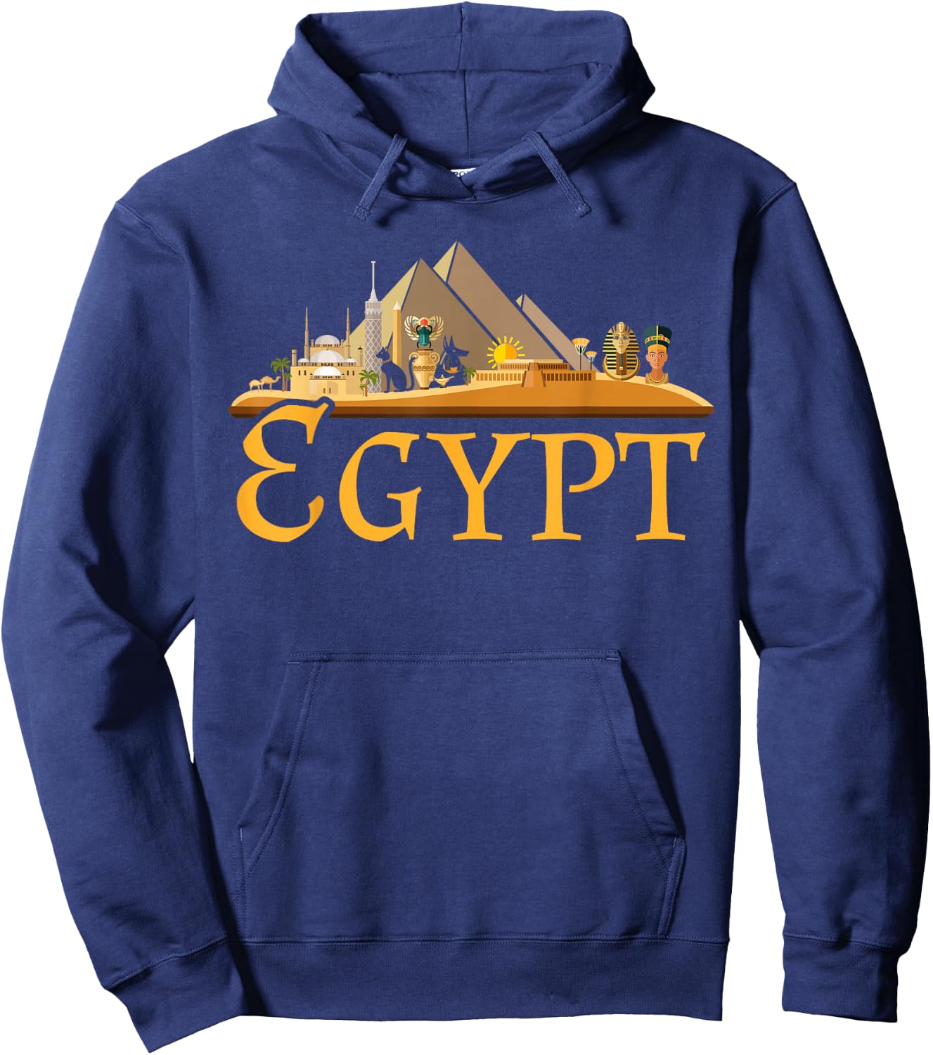Pyramids Egypt Hoodie - Hoodie | Navy