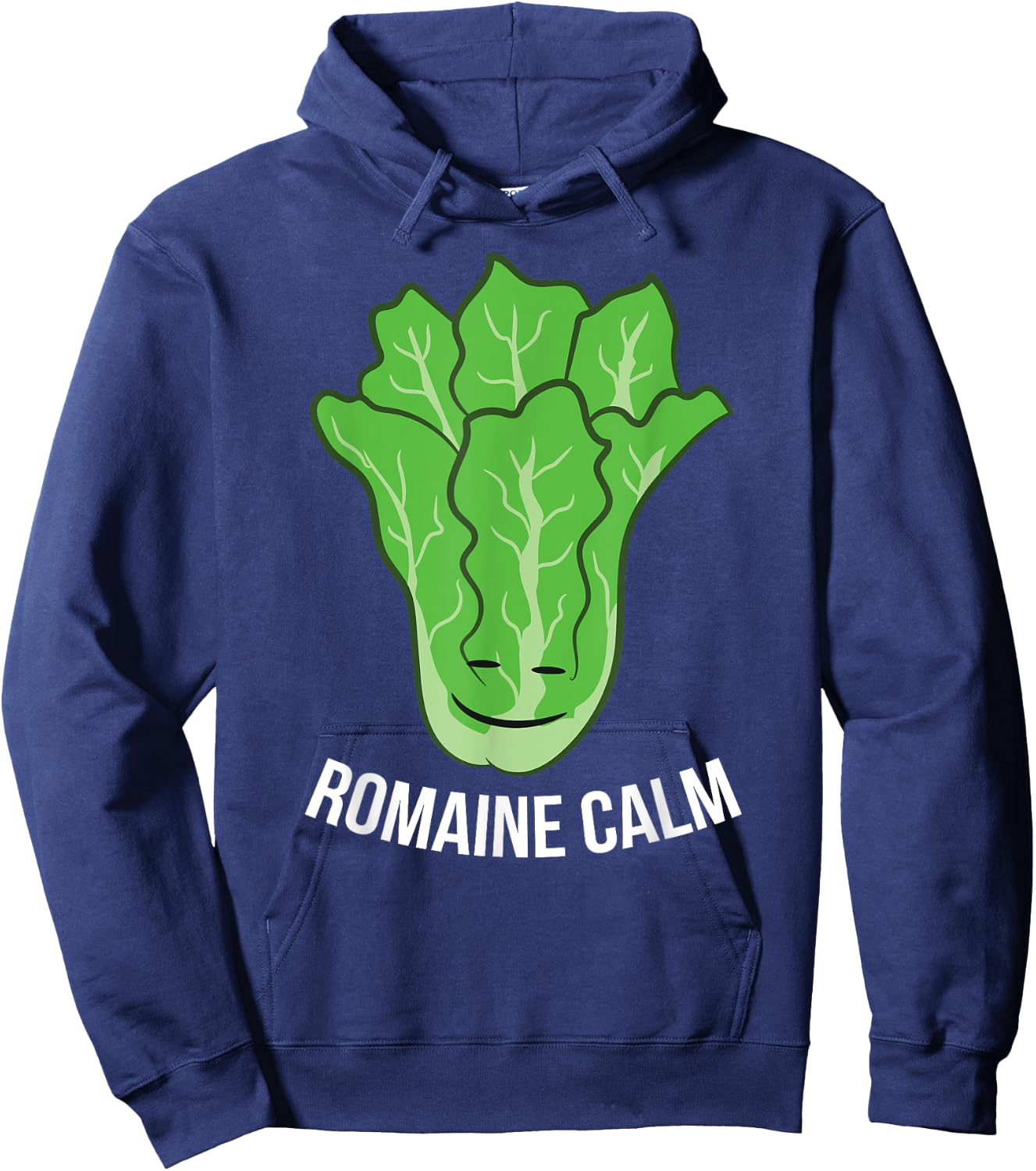 Funny Romaine Calm Lettuce Vegan Vegetarian Romaine Hoodie - Hoodie | Navy