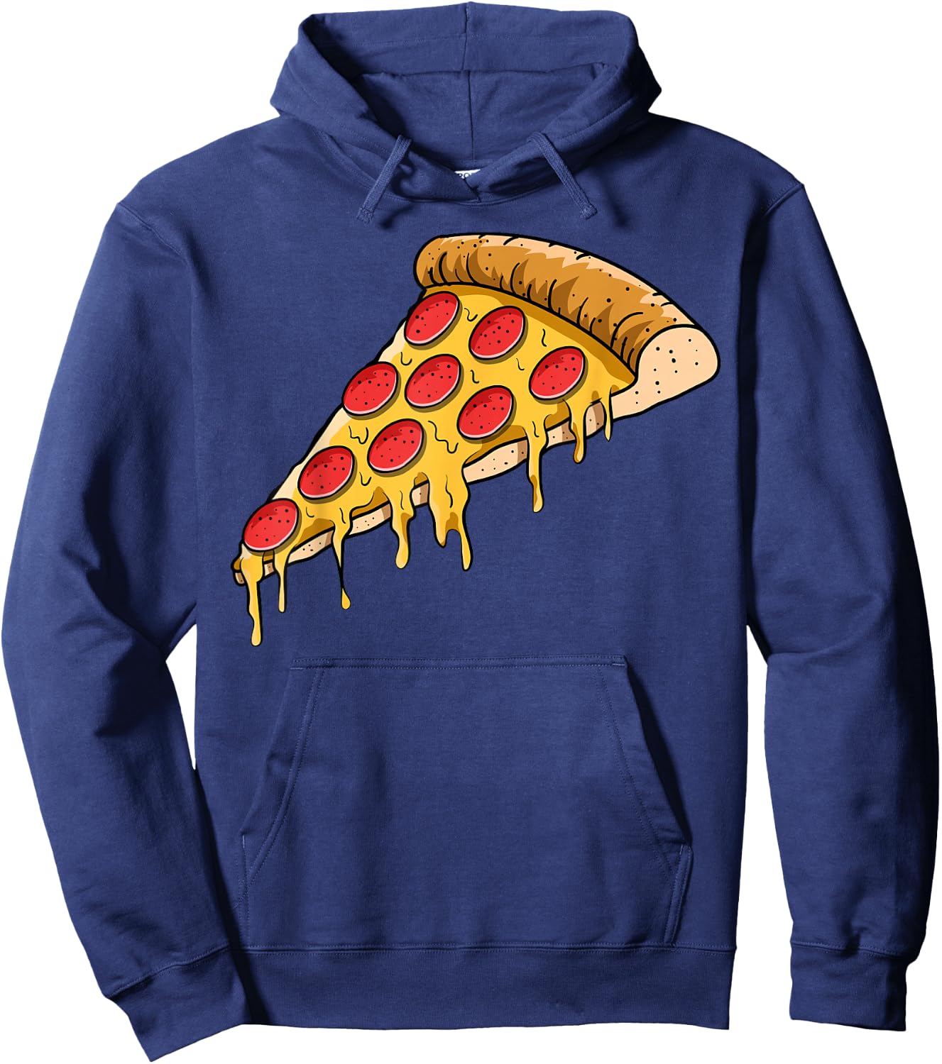Pizza Slice Crust Neapolitan Deep-Dish Pizzeria Pizzaiolo Hoodie - Hoodie | Navy