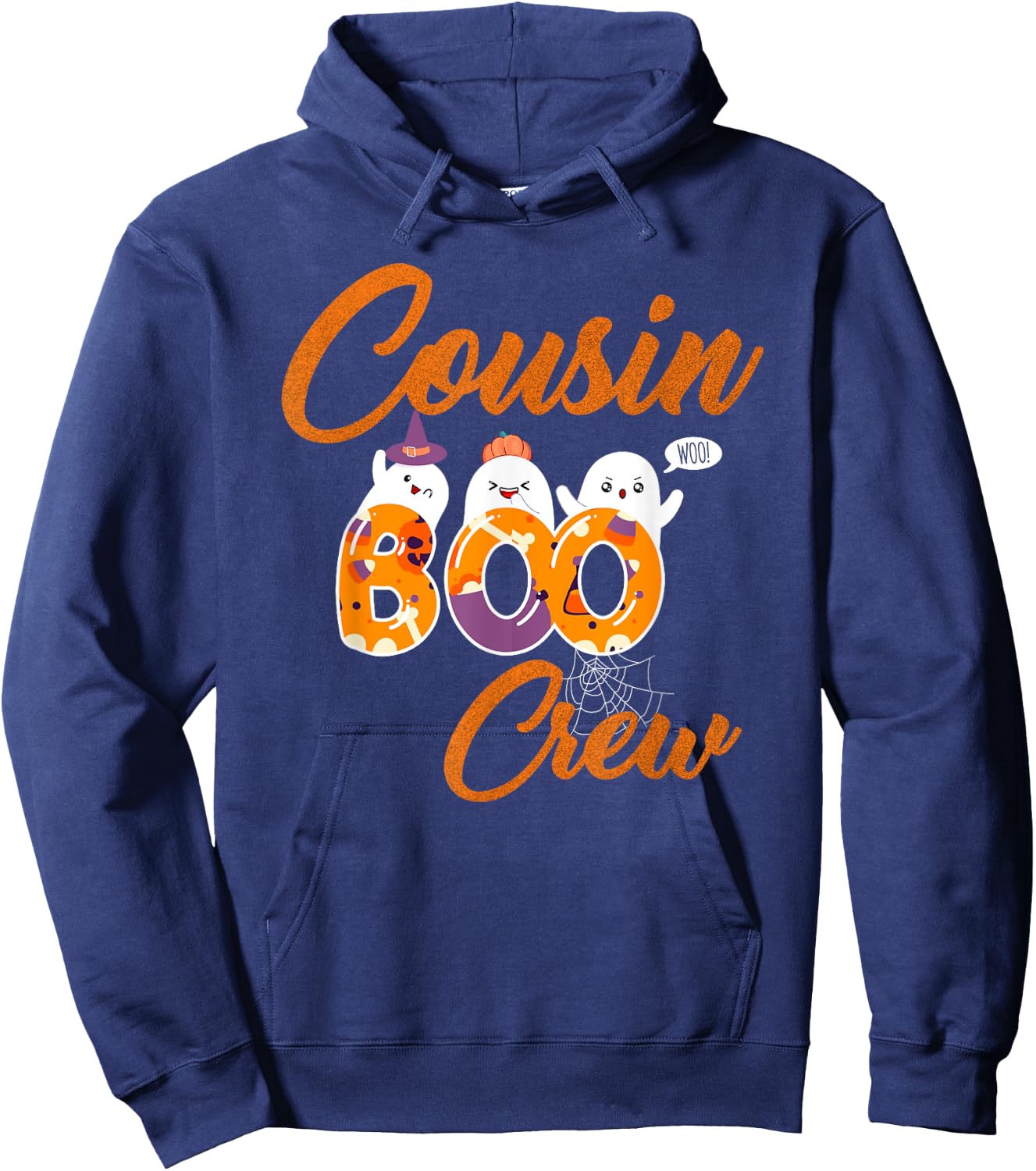 Cousin Boo Crew Funny Cute Little Ghost Boy Girl Halloween Hoodie - Hoodie | Navy