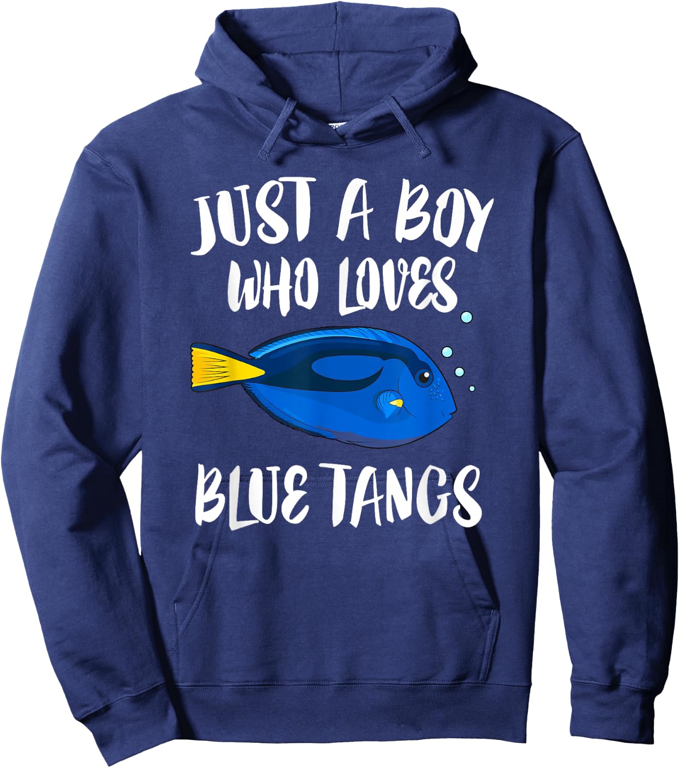 Just A Boy Who Loves Blue Tangs Fish Hoodie - Hoodie | Navy