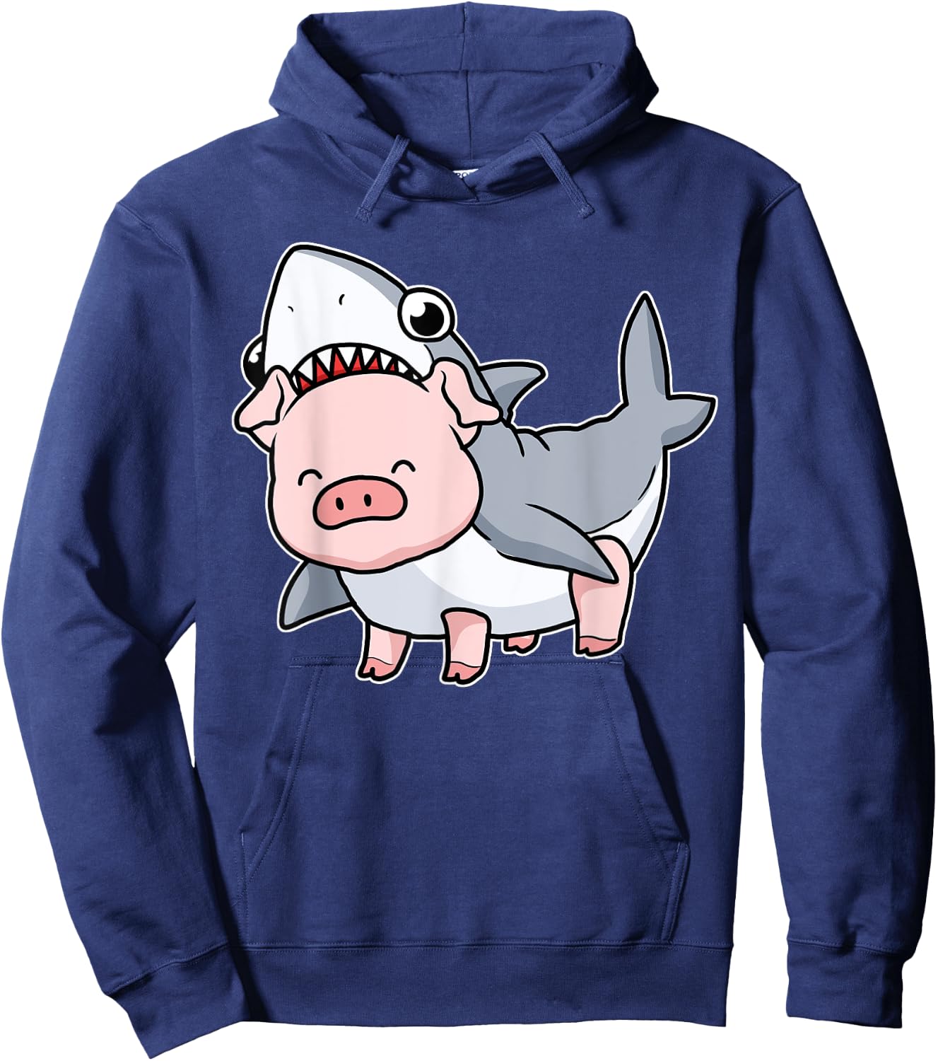 Cute Pig Shirt Women Shark Costume Pig Gift Kids Swine Pig Hoodie - Hoodie | Navy