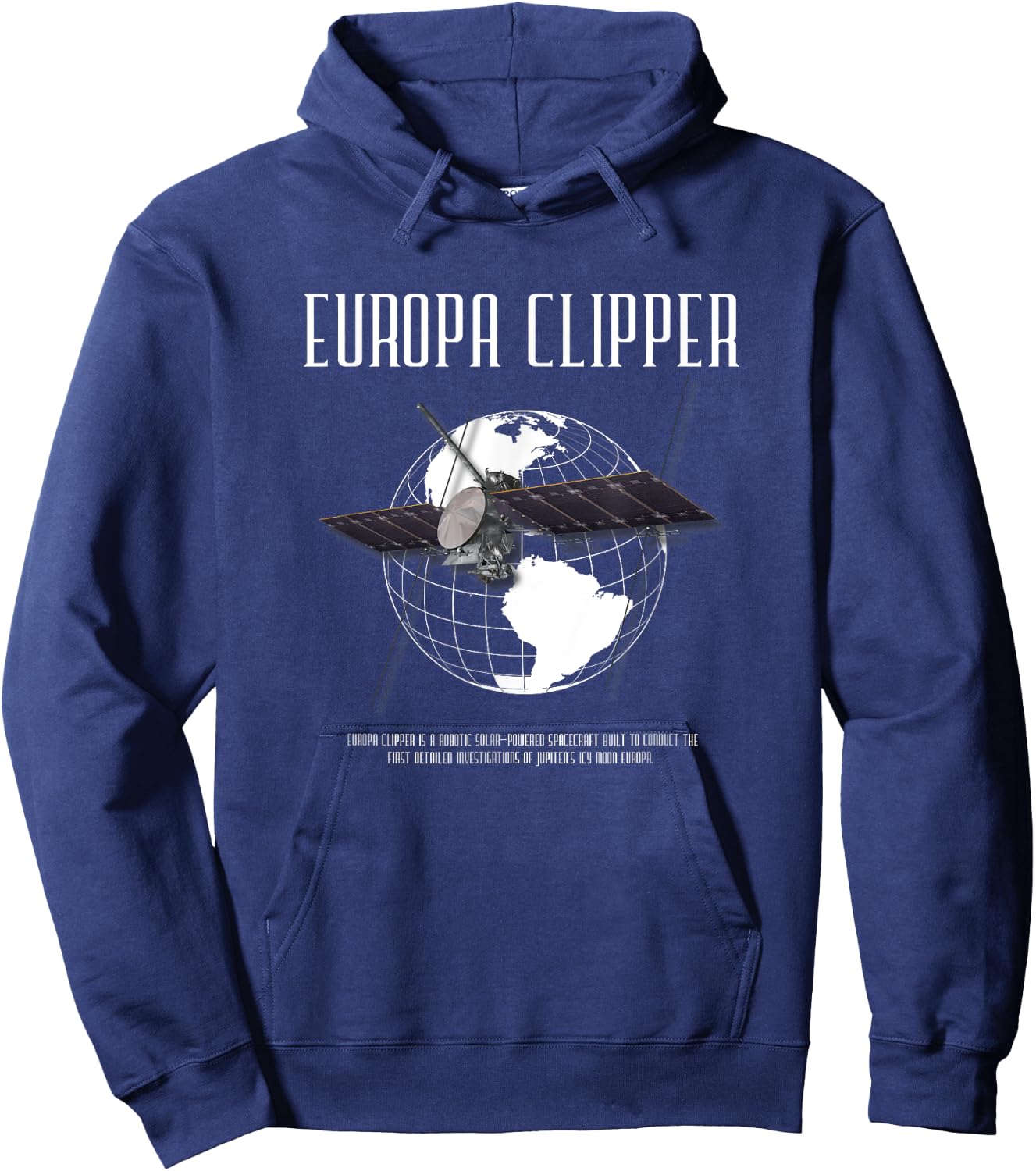 Europa Clipper Space Program Retro Hoodie - Hoodie | Navy