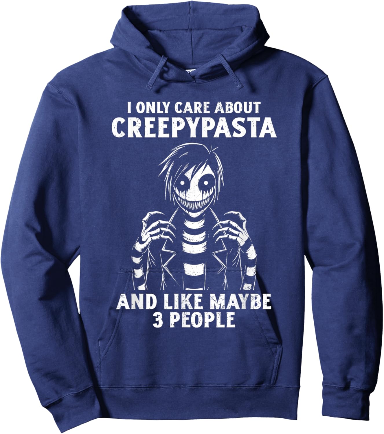 I Only Care About Creepypasta Anime Cosplay Cosplayer Grunge Hoodie - Hoodie | Navy