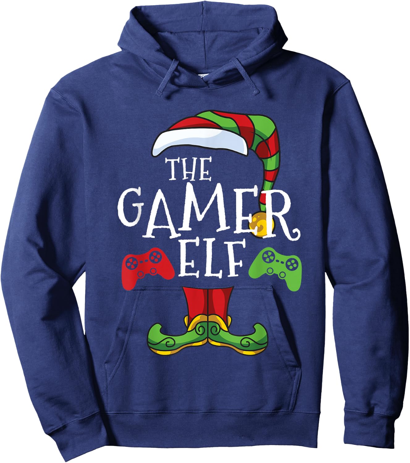 Gamer Elf Christmas Family Matching Funny I'm The Gaming Elf Hoodie - Hoodie | Navy
