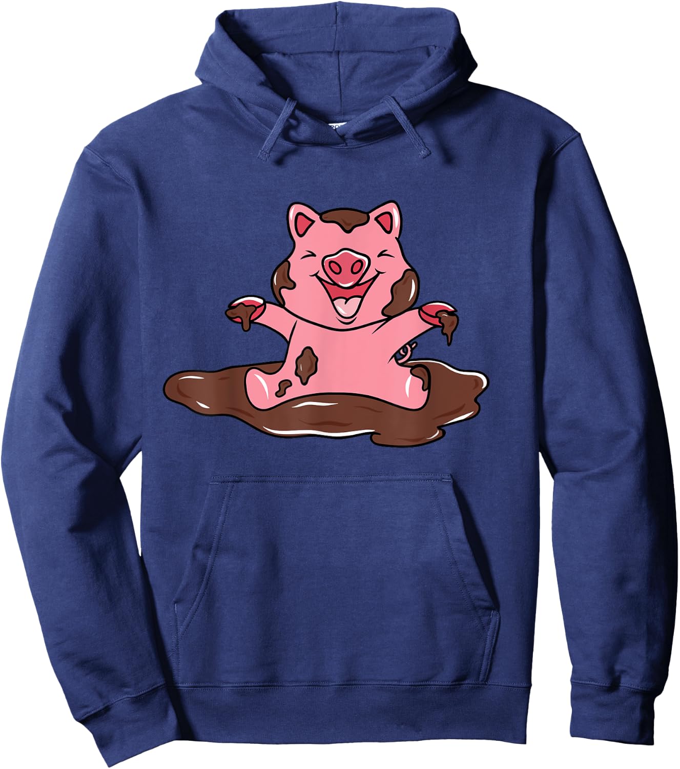 Happy Pig In The Mud Hoodie - Hoodie | Navy