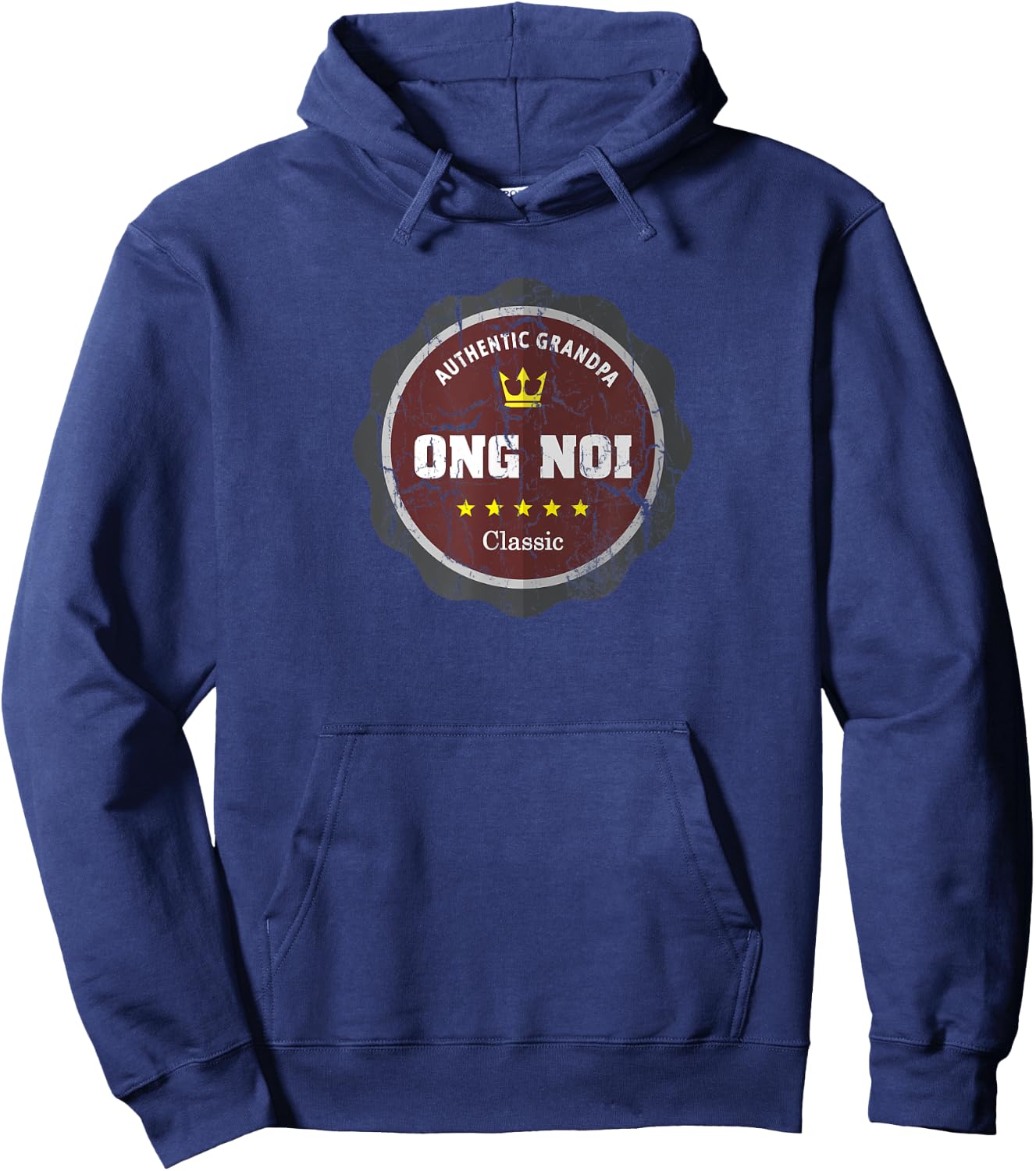 Vintage design Ong Noi Gift Vietnamese Grandpa Hoodie - Hoodie | Navy