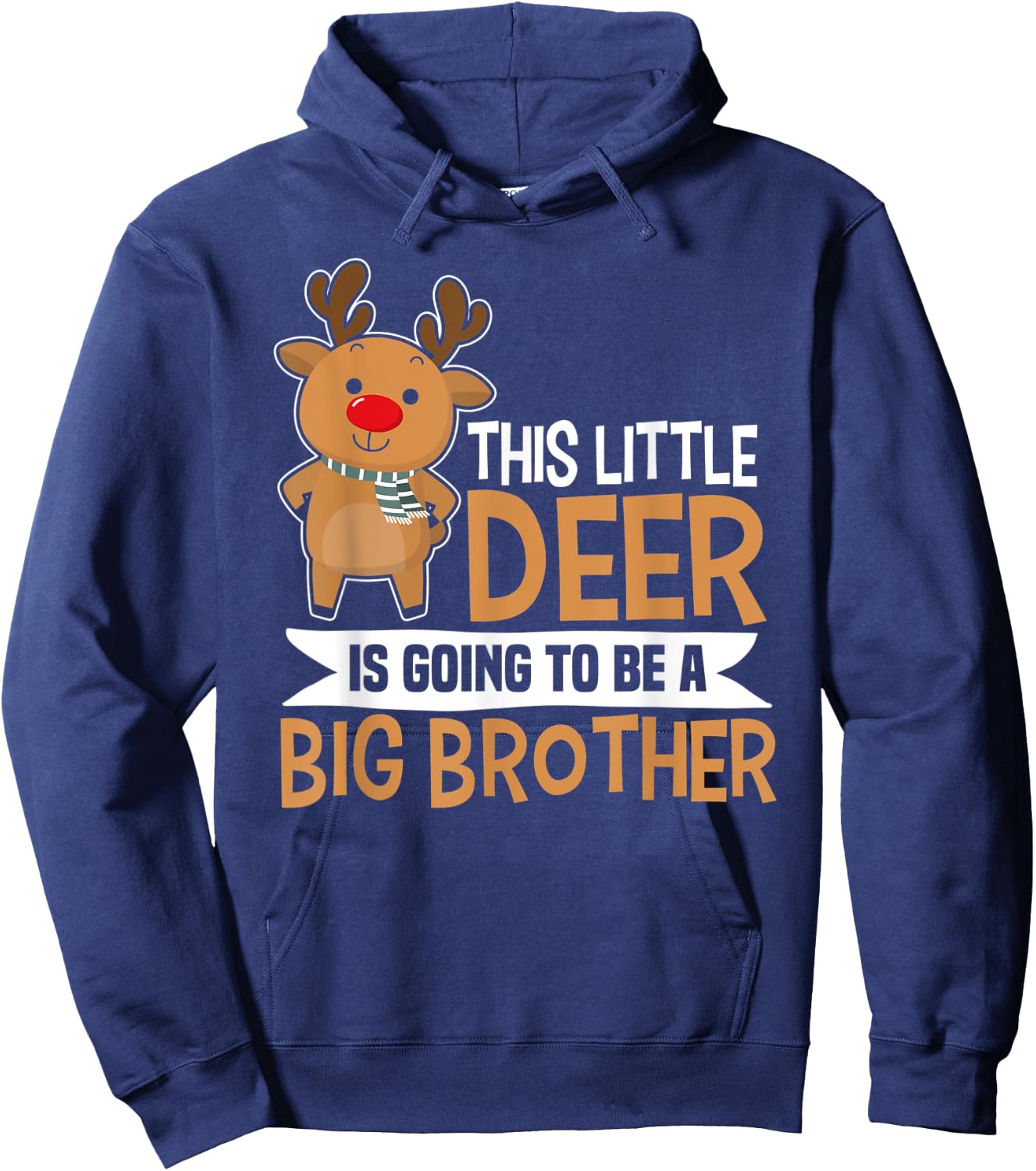 Litter Deer To Be A Big Brother Matching Family Outfit Hoodie - Hoodie | Navy
