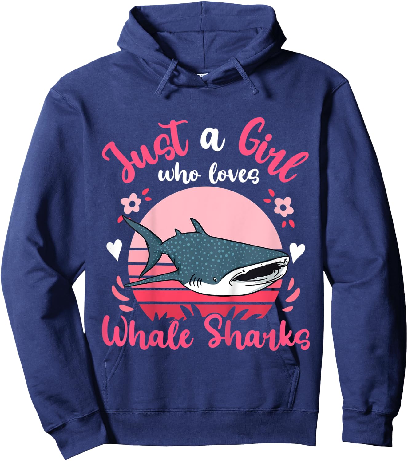 Kids Whale Shark Just a Girl Who Loves Whale Sharks Hoodie - Hoodie | Navy