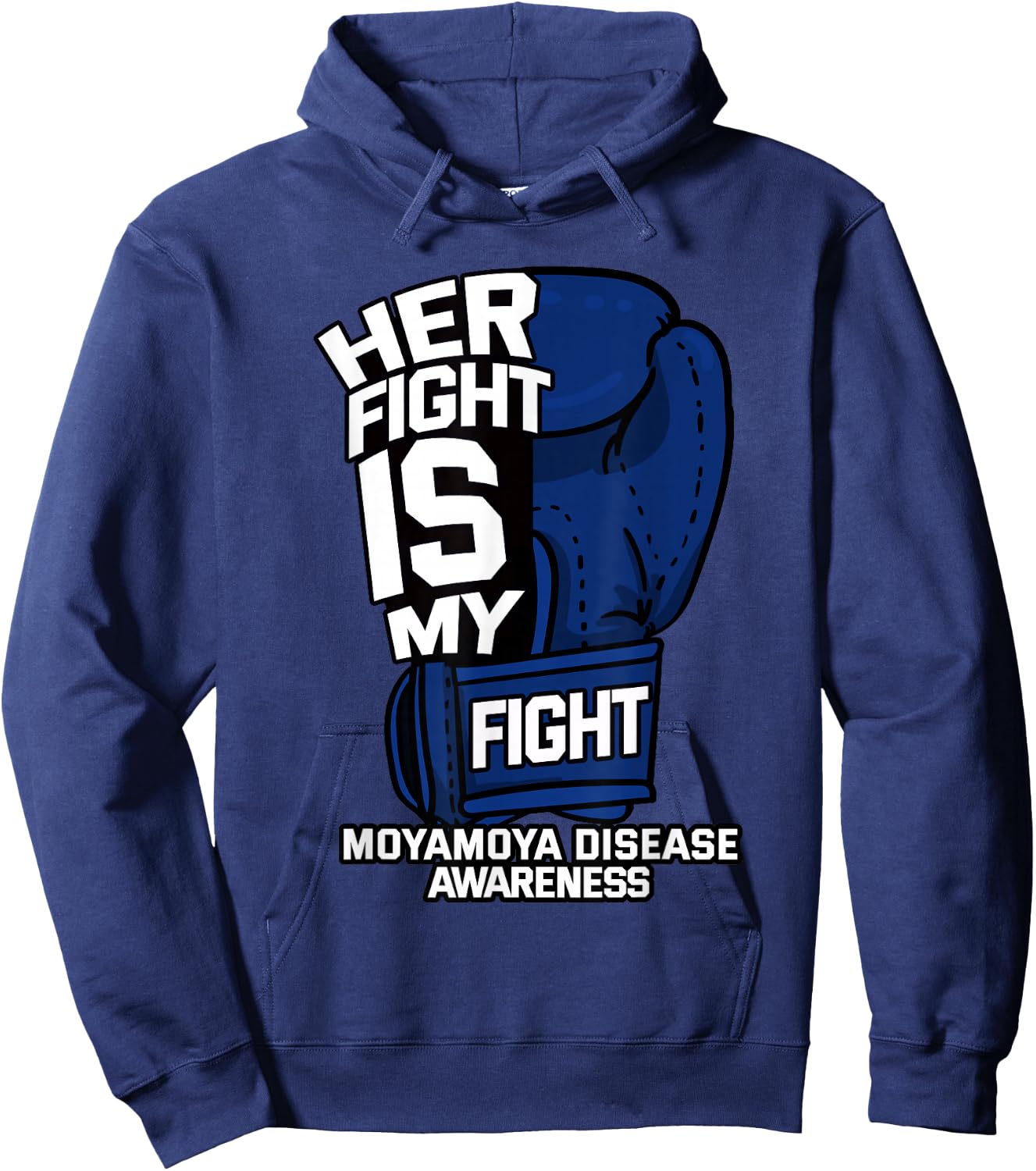 Her Fight My Fight Moyamoya Disease Patient Cerebrovascular Hoodie - Hoodie | Navy