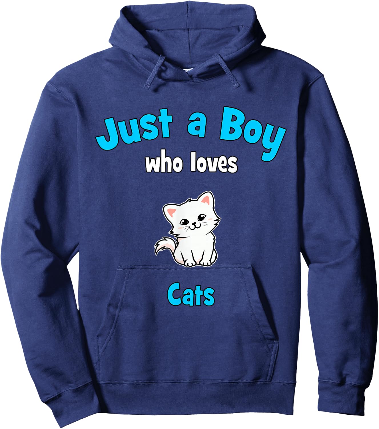 Cat Shirt for Boys | Kids Cat Hoodie - Hoodie | Navy