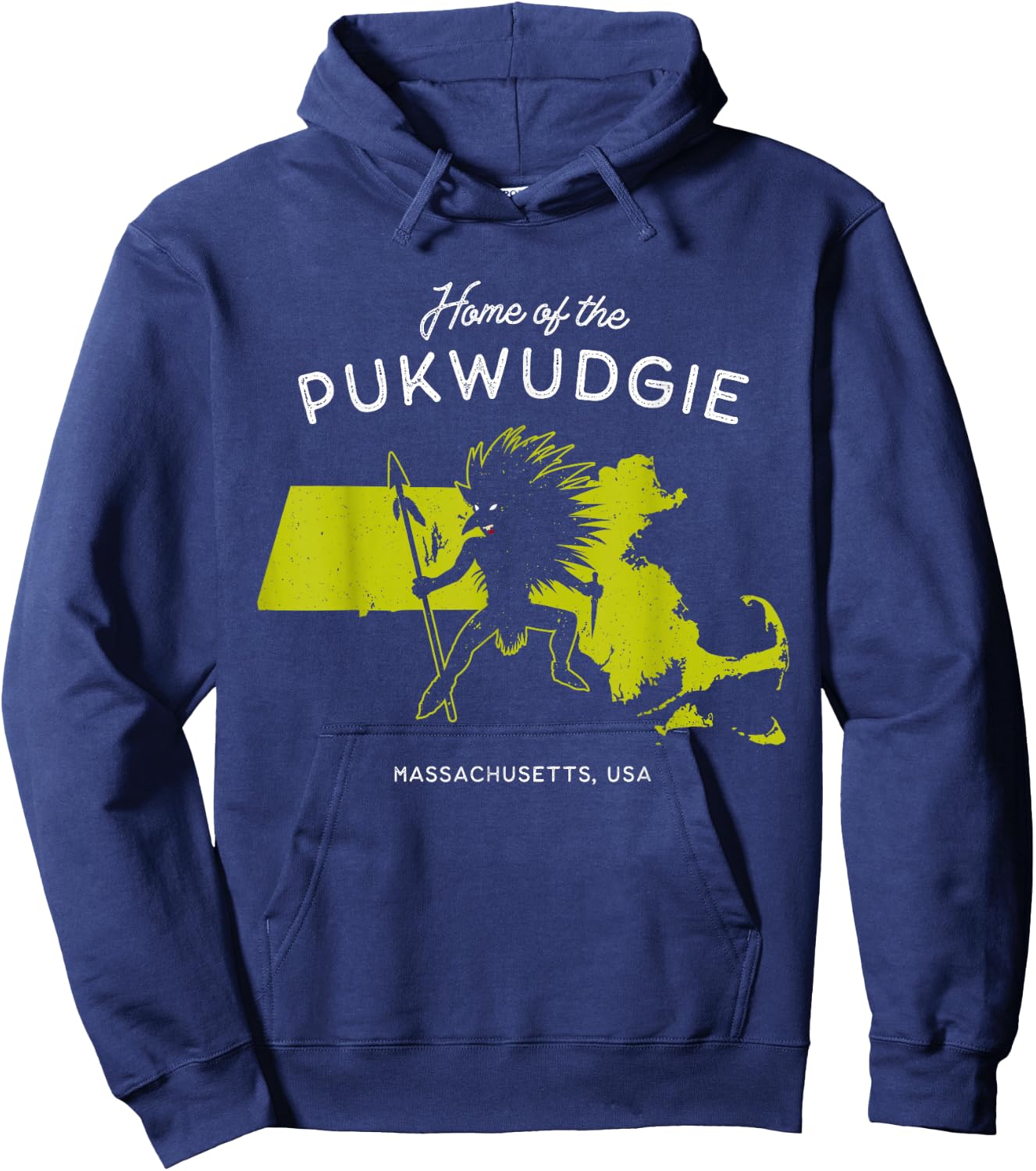 Home of the Pukwudgie - Massachusetts, USA Hoodie - Hoodie | Navy