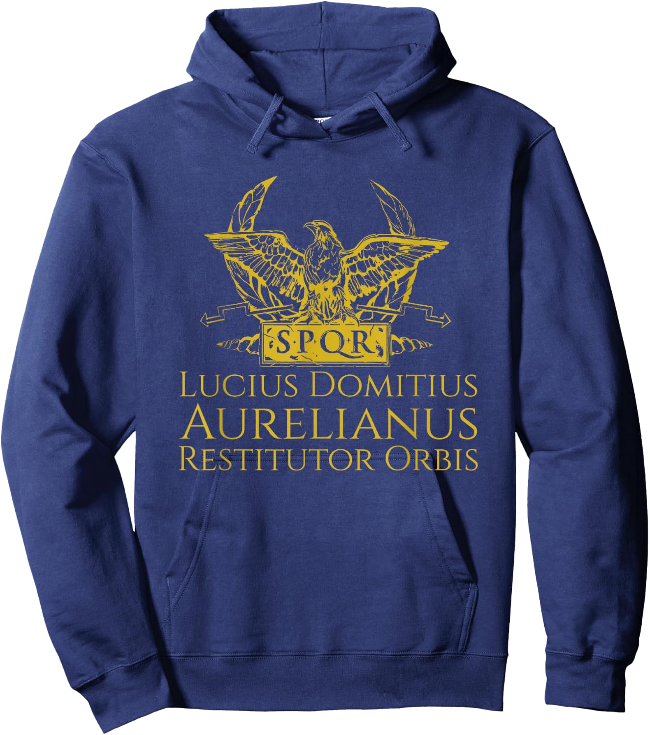 Ancient Roman Empire SPQR Imperial Eagle - Emperor Aurelian Hoodie - Hoodie | Navy