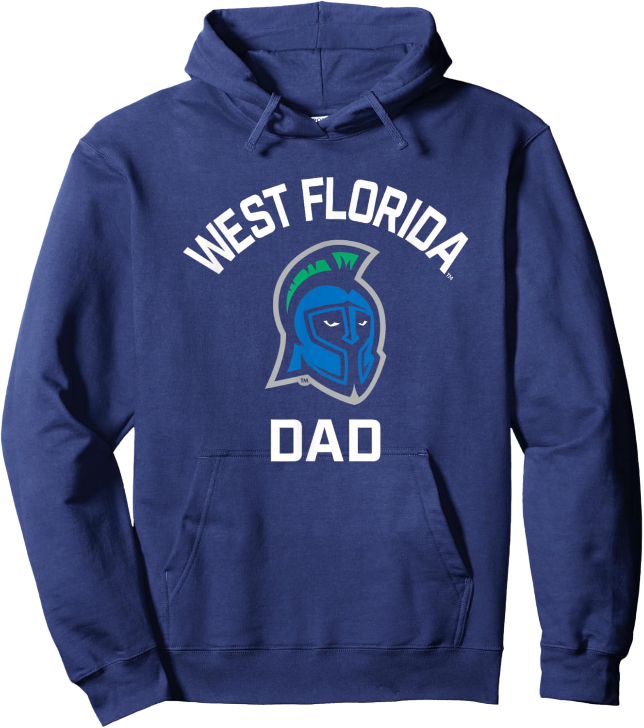 University of West Florida UWF Argonauts Arched Dad Hoodie - Hoodie | Navy