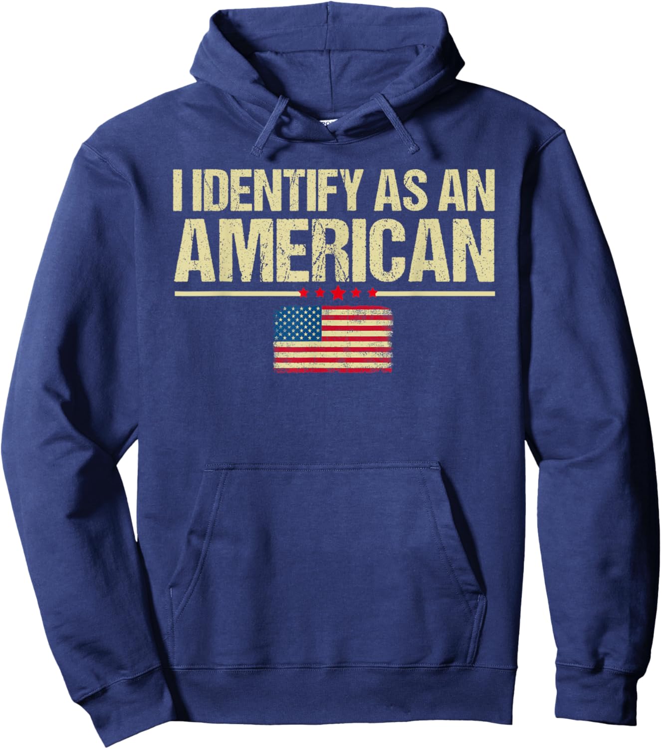 I identify As An American US Flag Patriot Hoodie - Hoodie | Navy