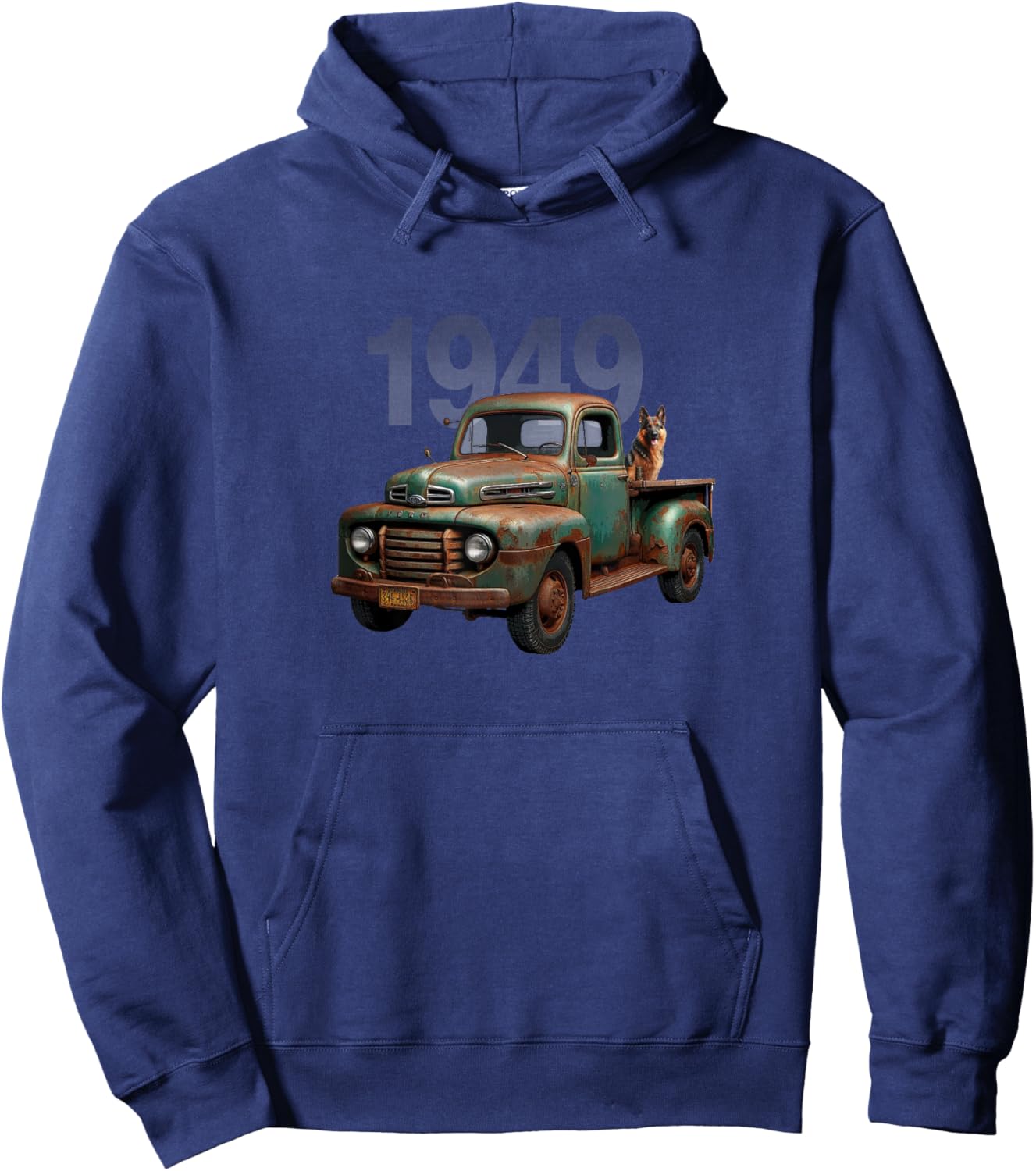 Old Green 1949 Pickup Truck, Vintage Pick Up, Classic Trucks Hoodie - Hoodie | Navy