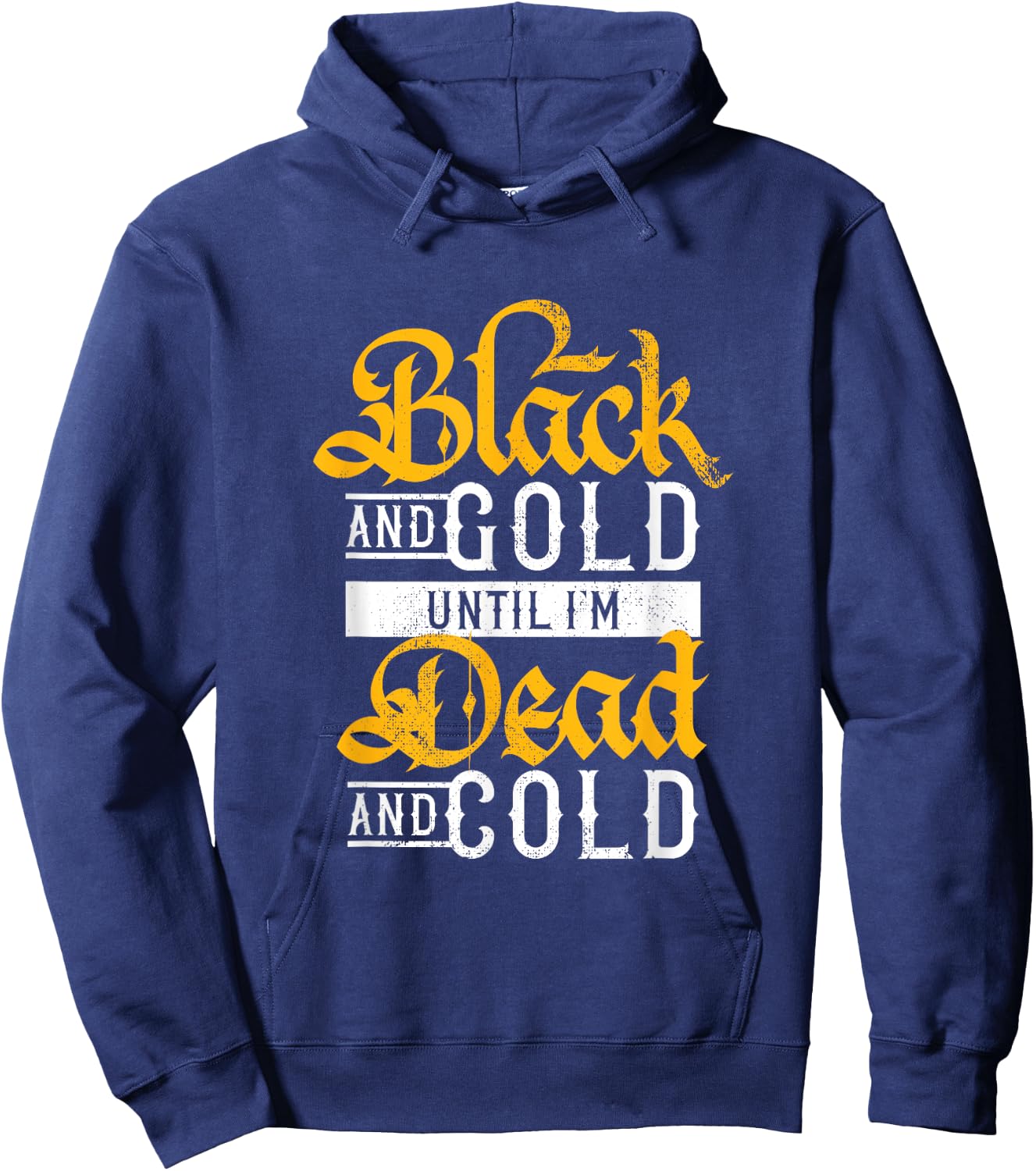 Pittsburgh Ultimate Sports Fan Distressed Lettering Hoodie - Hoodie | Navy