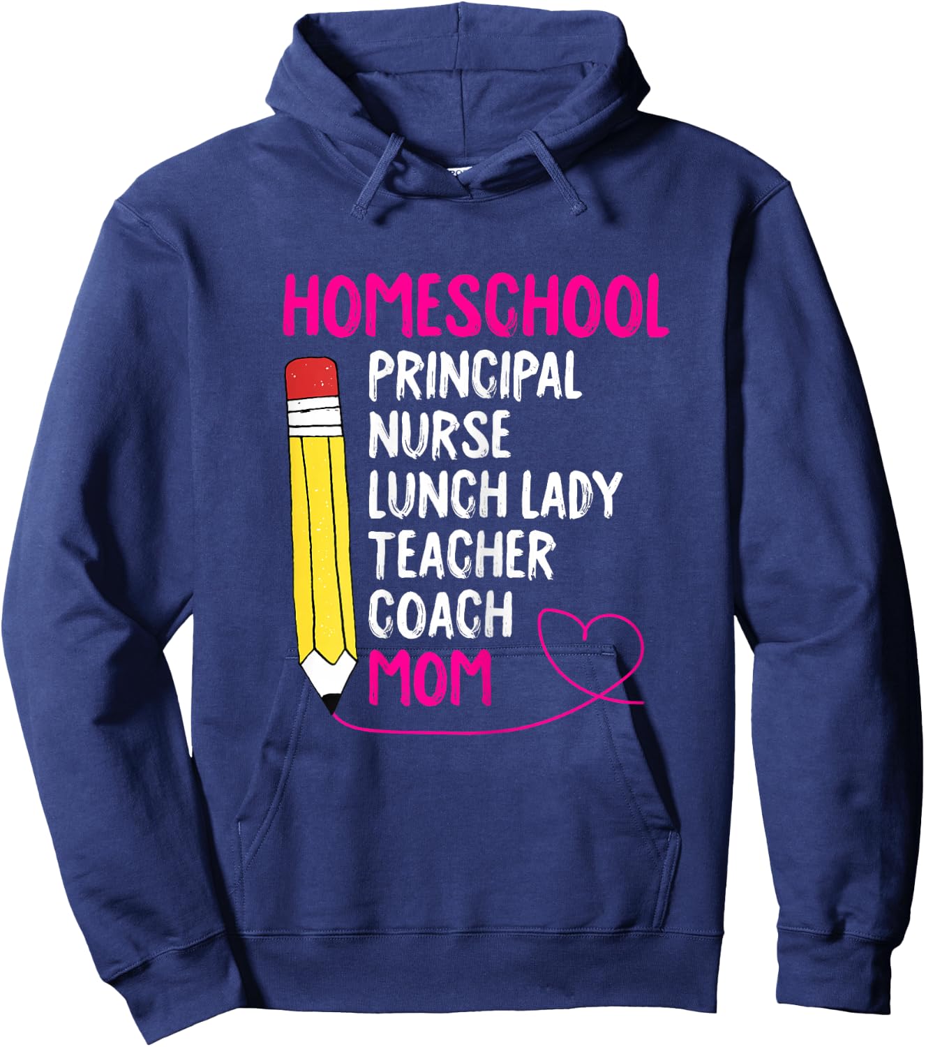 Home-School Mom Homeschooling Mama Mommy Mother Women Gift Hoodie - Hoodie | Navy