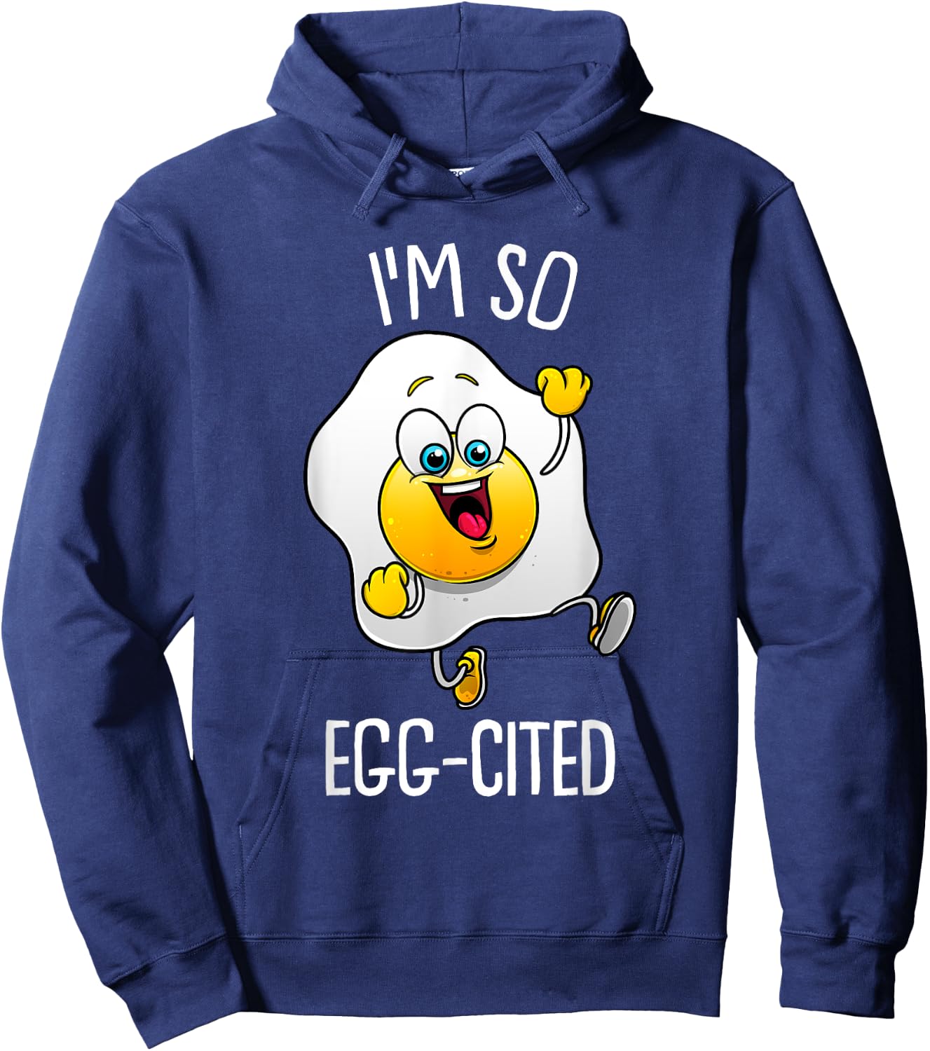 Funny Egg Gift Kids Men Women Cool Fried Egg Lover Food Pun Hoodie - Hoodie | Navy
