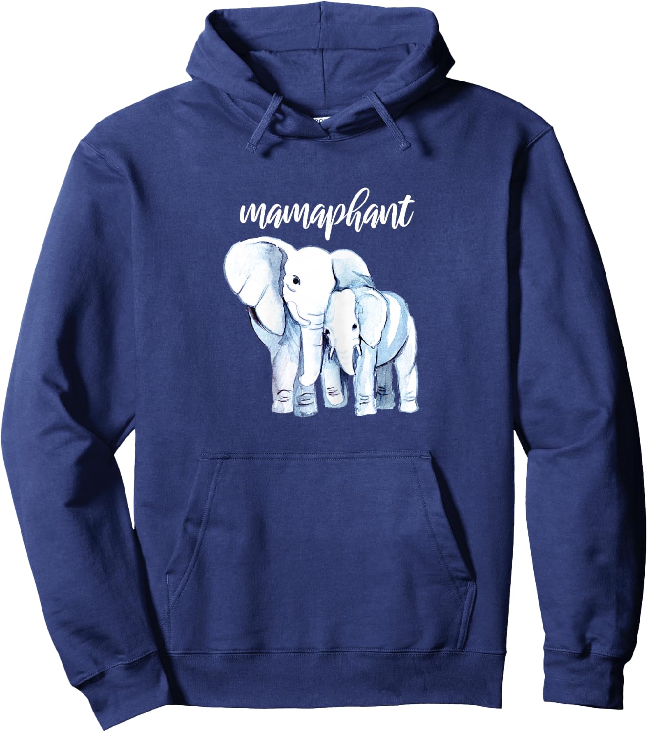 Mamaphant shirt Mama Elephant Mom Gift Mothers Day Hoodie - Hoodie | Navy