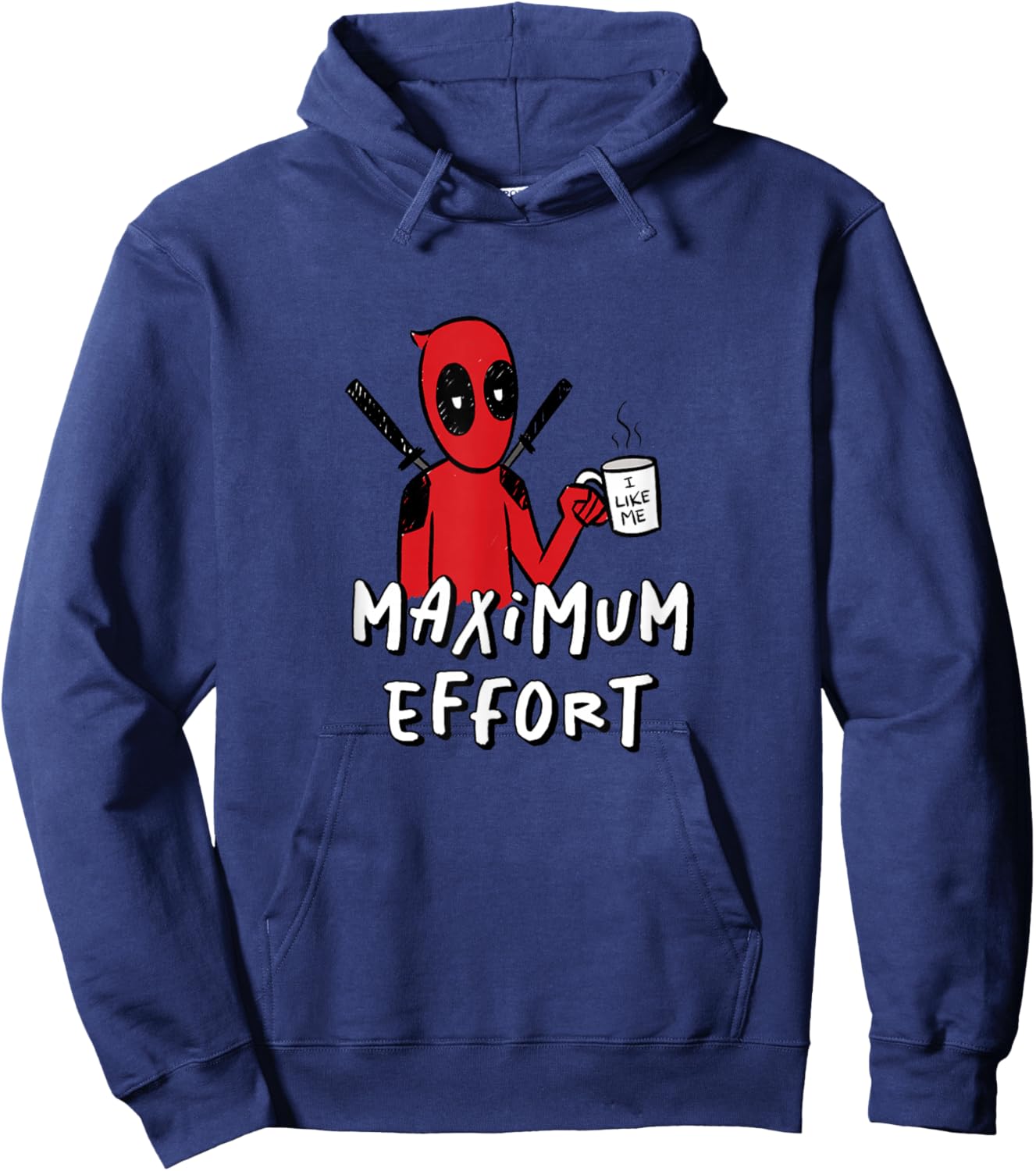Marvel Studios Deadpool & Wolverine Maximum Effort Coffee Hoodie - Hoodie | Navy