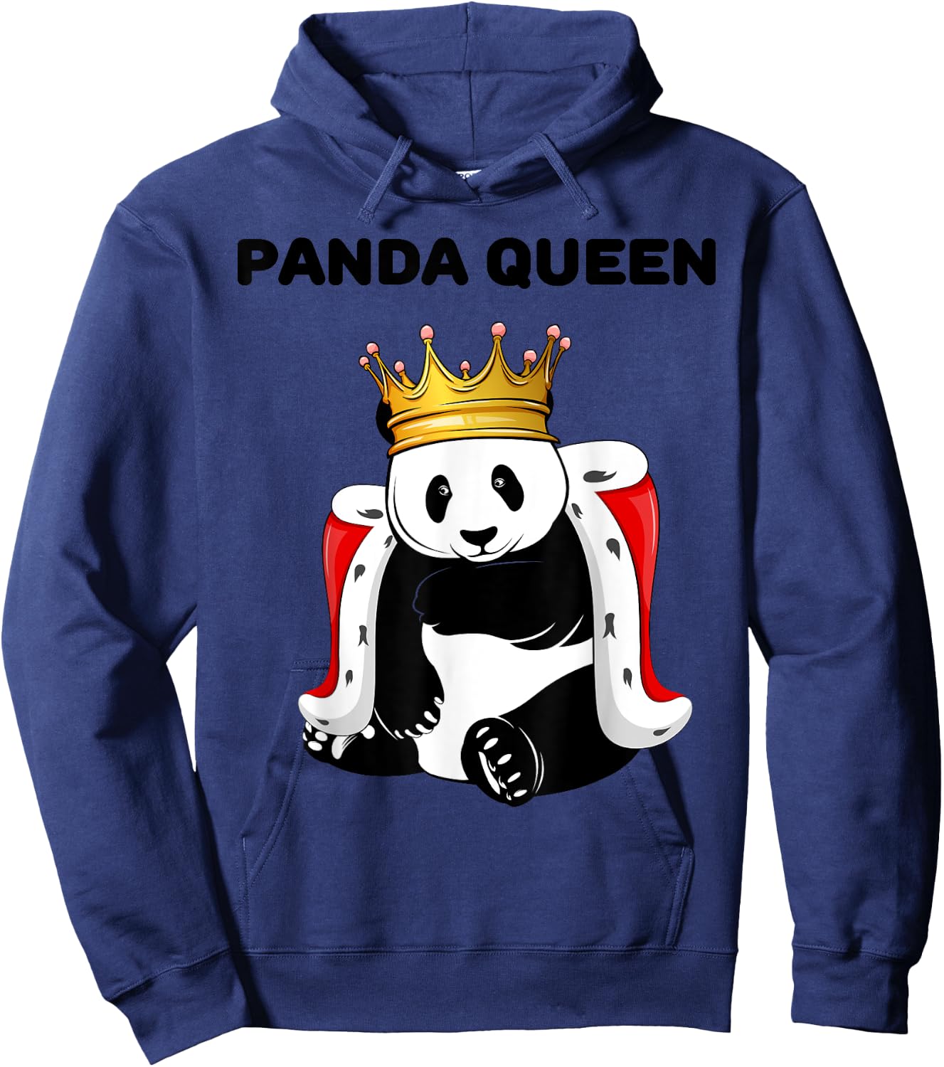 Panda Queen | Girls Panda Lover | Panda Hoodie - Hoodie | Navy