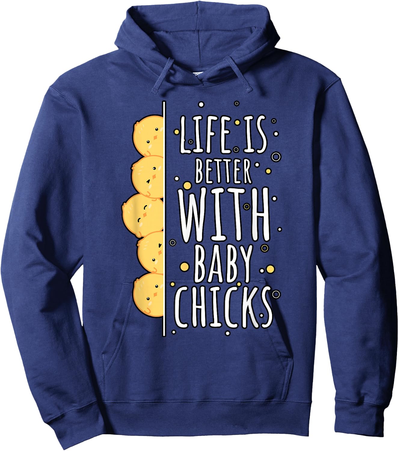 Japanese Kawaii Chicken Farming Spring Easter Baby Chicks Hoodie - Hoodie | Navy