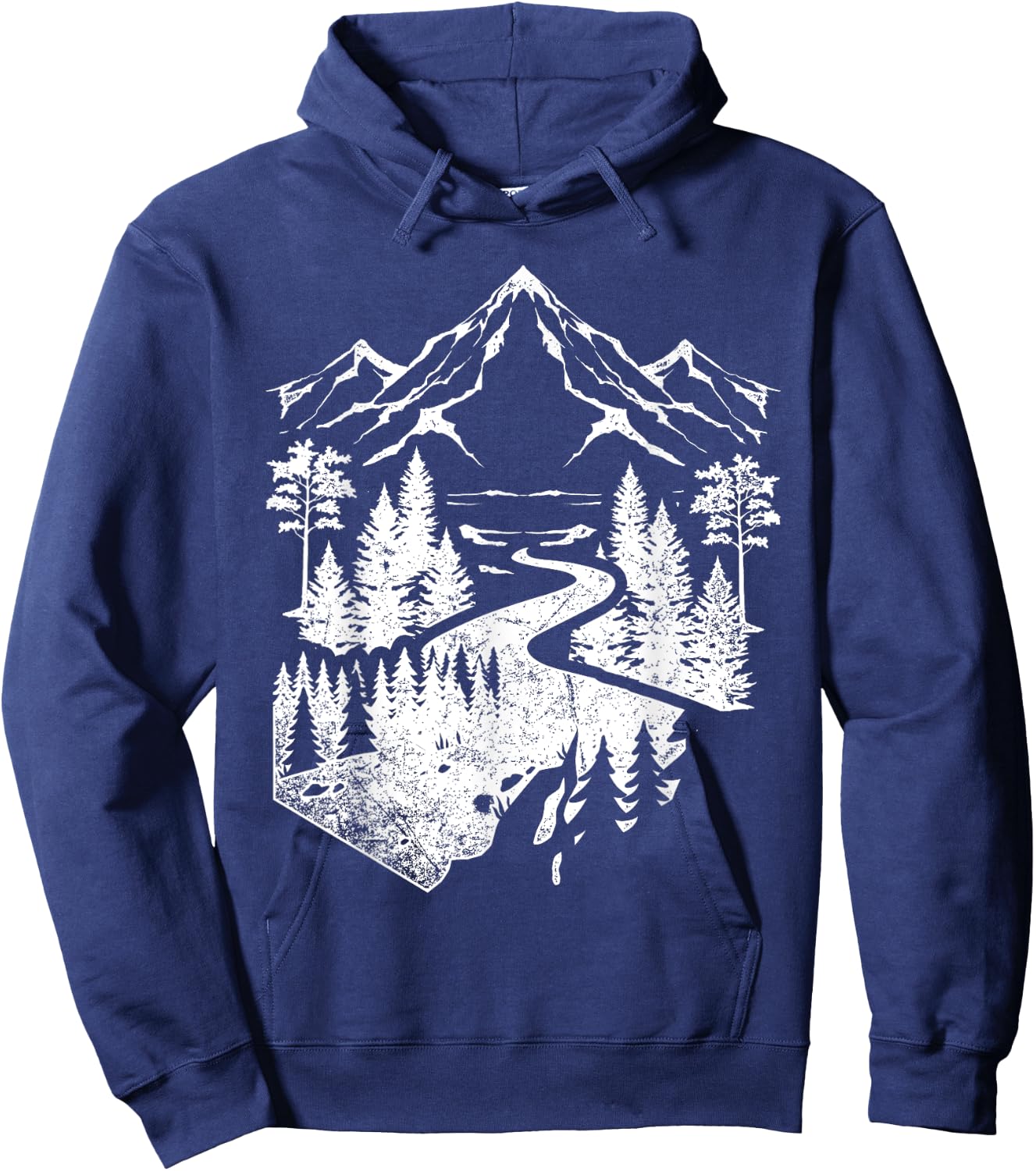 Wildlife Nature Mountains Hiking Outdoor Trees Forest Hoodie - Hoodie | Navy