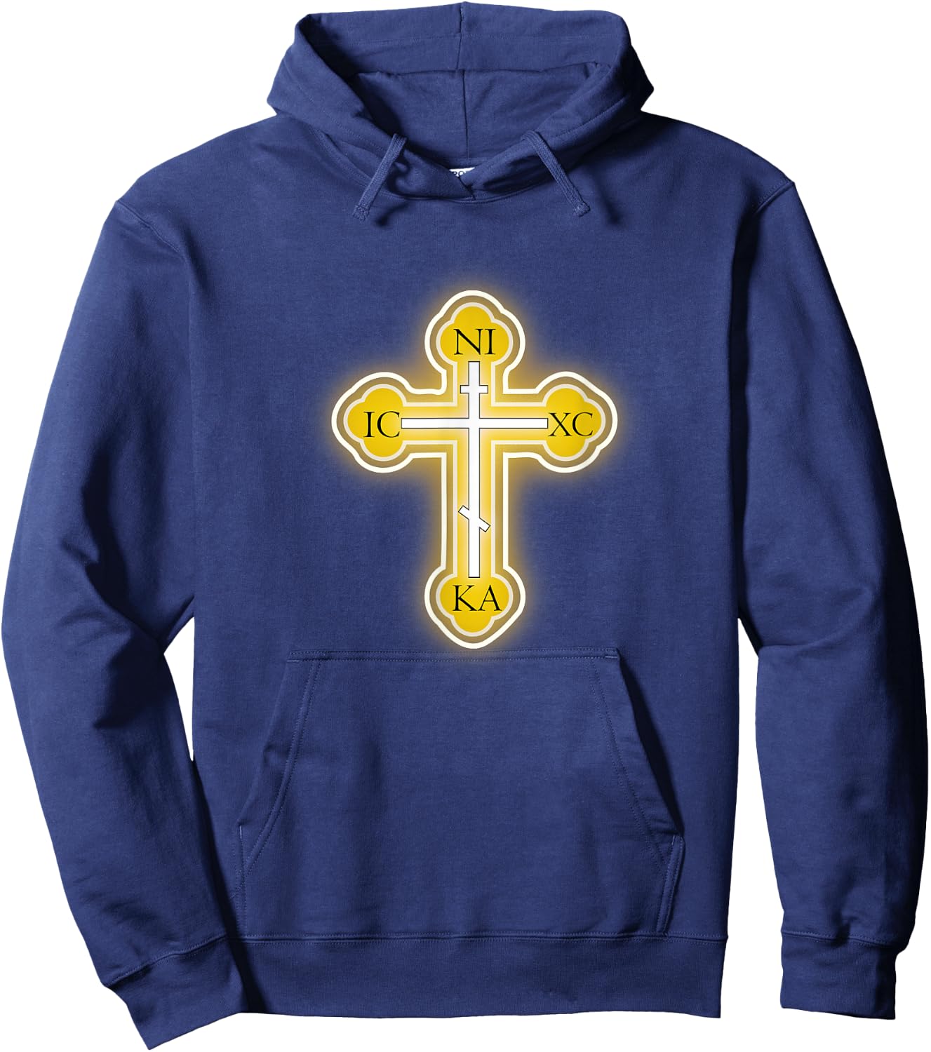 Russian Greek Christian Gift Easter Orthodox Cross Hoodie - Hoodie | Navy