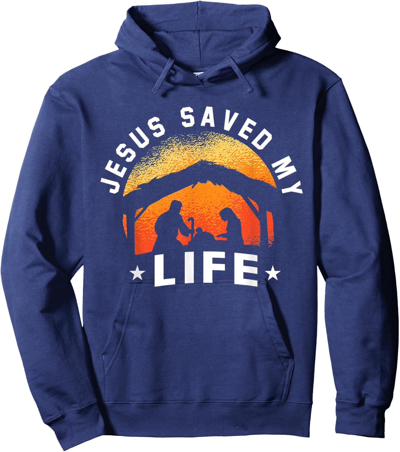 Jesus Christ Christianity Gifts Jesus Saved My Life Hoodie - Hoodie | Navy