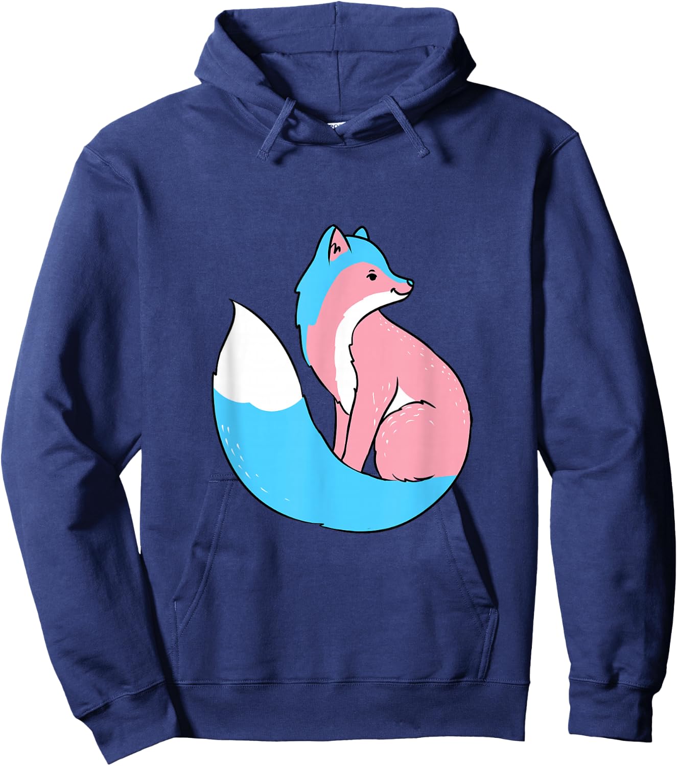 Trans Pride Fox Transgender Hoodie - Hoodie | Navy