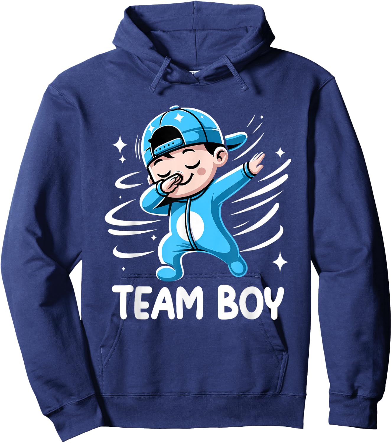 Gender Reveal Party Team Boy Baby Announcement Hoodie - Hoodie | Navy
