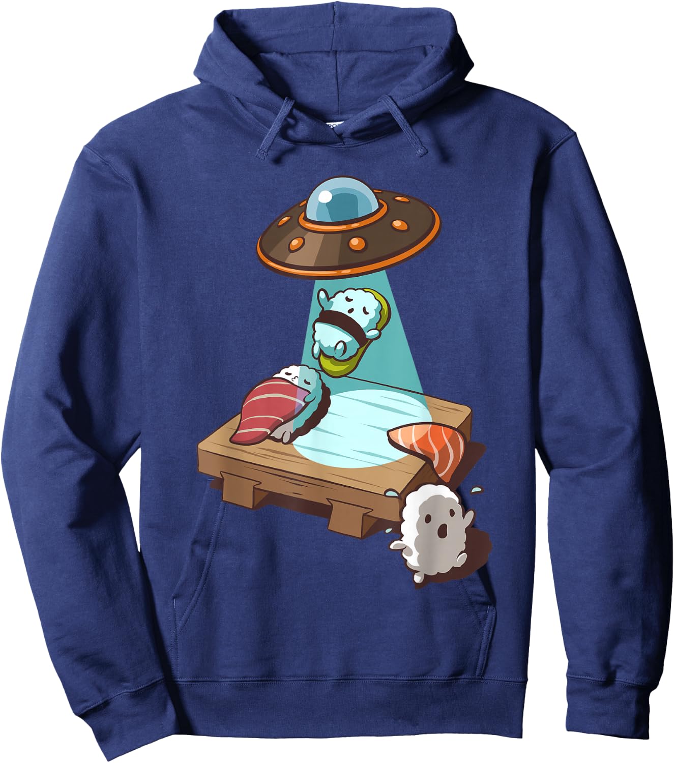 Sushi UFO Alien Abduction Hoodie - Hoodie | Navy