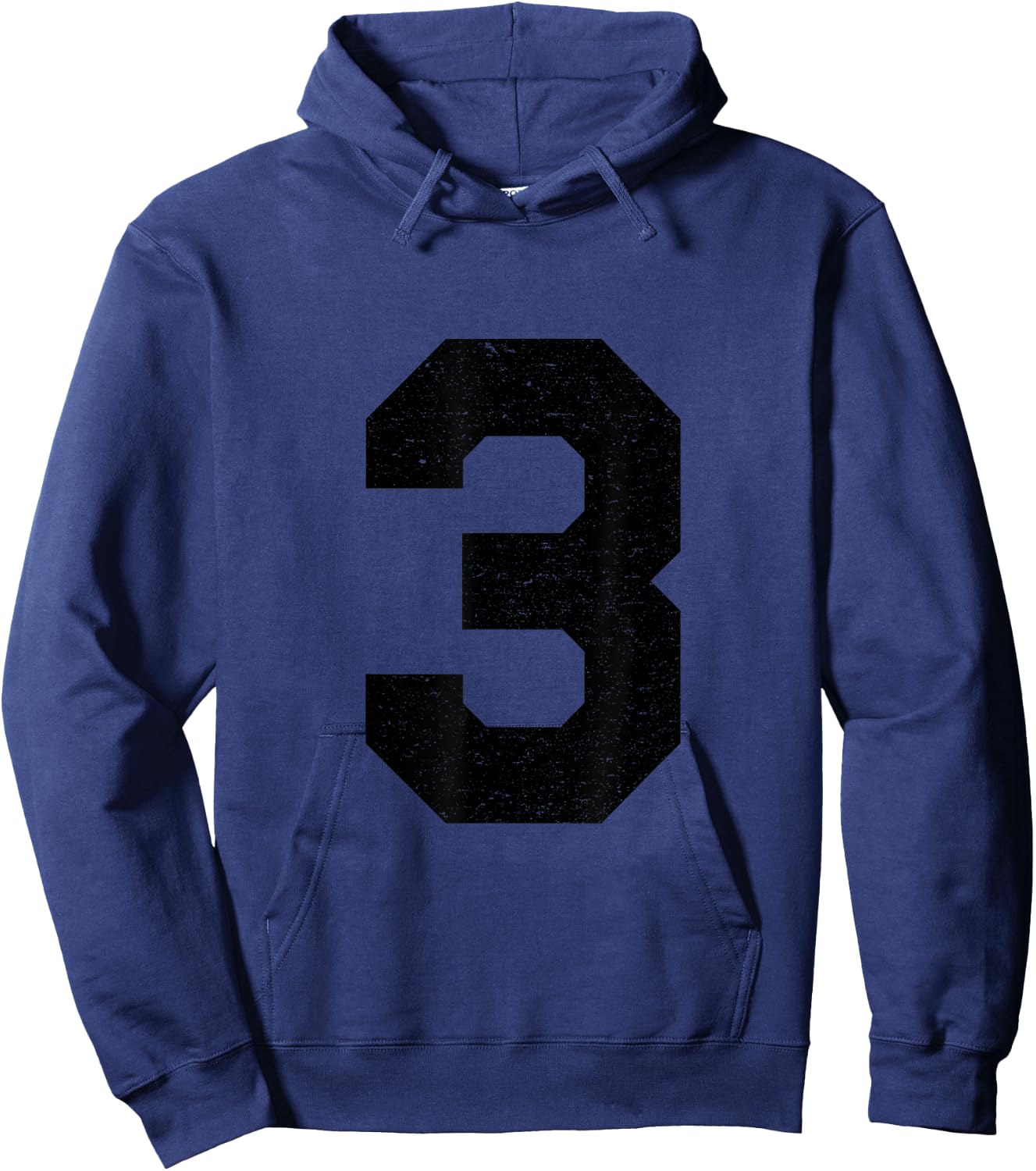 #3 Jersey Uniform Varsity Sports Number, 3rd Place Hoodie - Hoodie | Navy