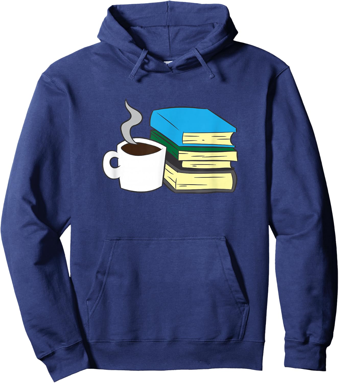 Book Reading And Coffee Books And Coffee Hoodie - Hoodie | Navy