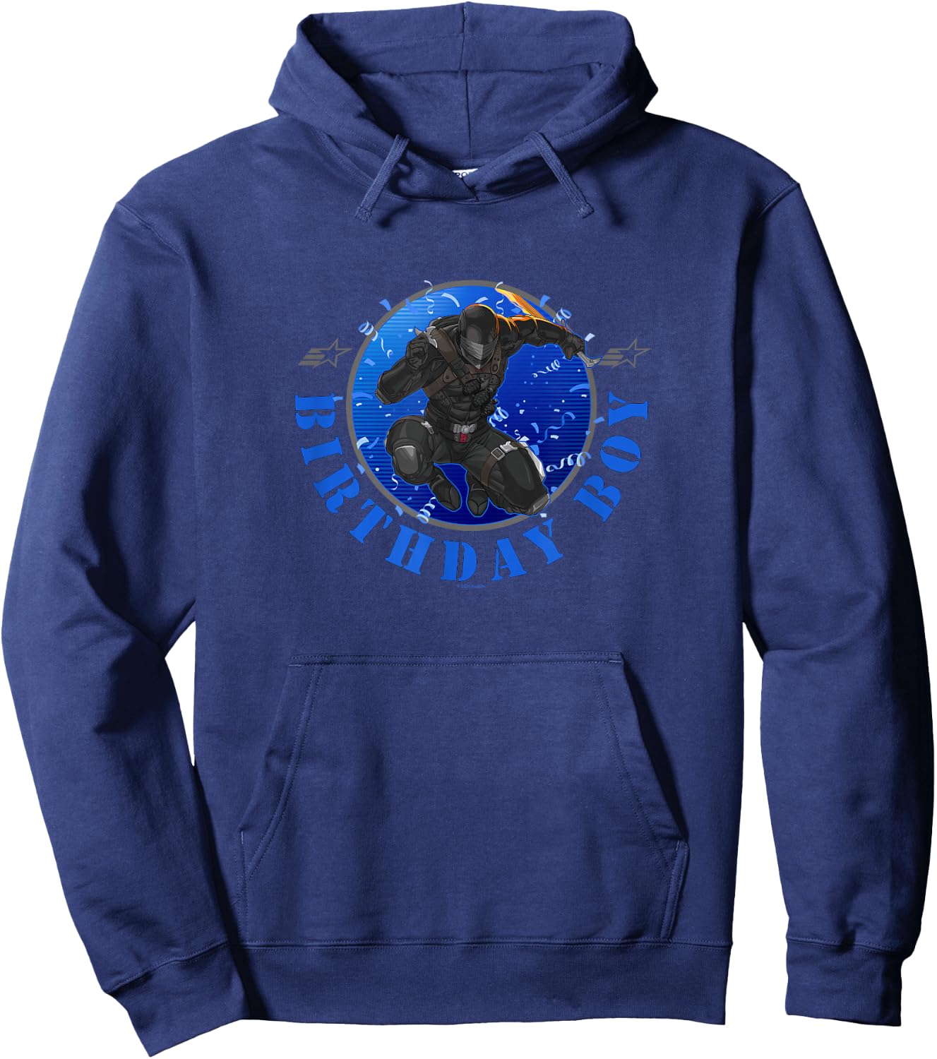 G.I. Joe Birthday Boy Snake Eyes Retro Portrait Hoodie - Hoodie | Navy