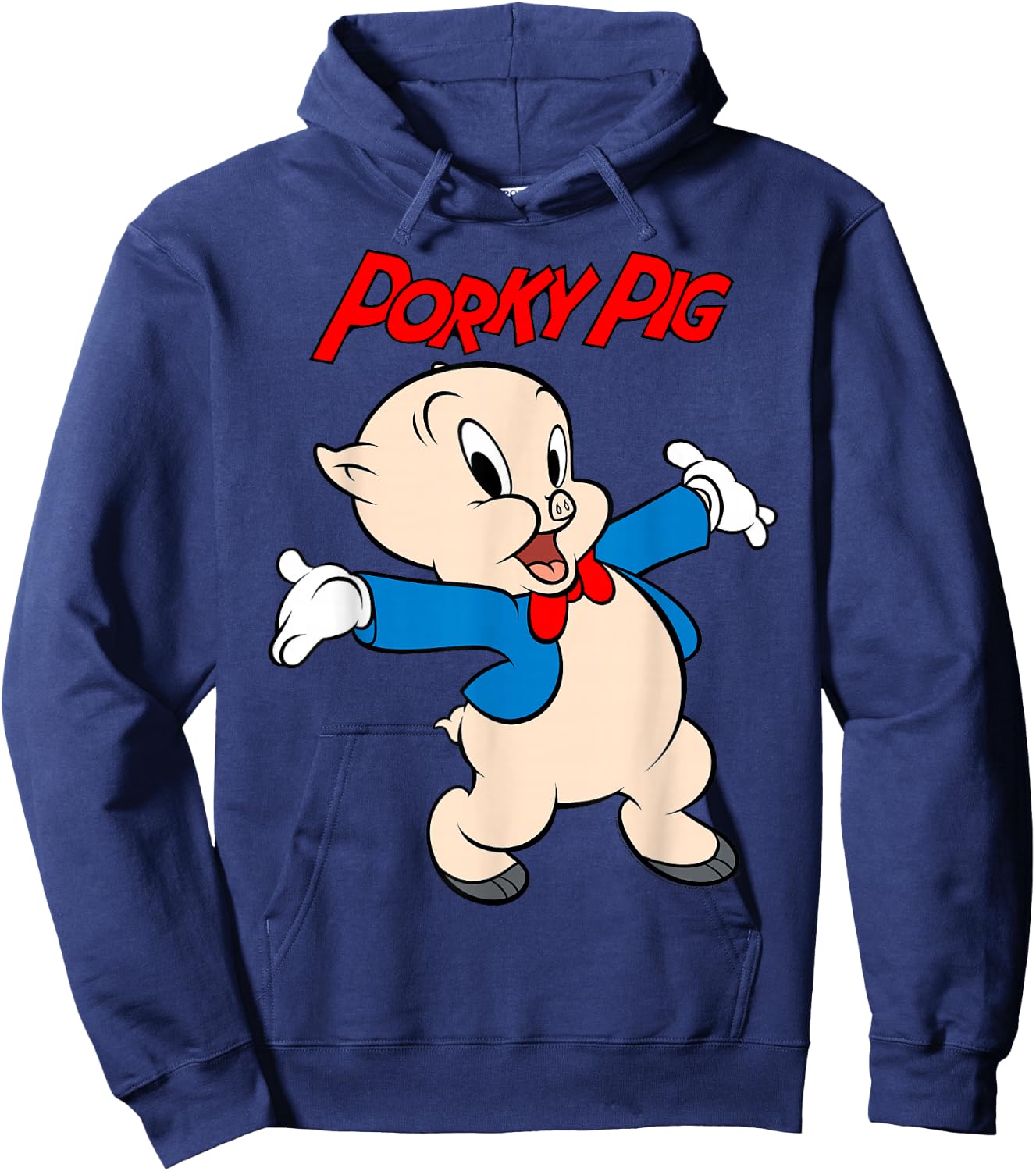 Looney Tunes Porky Pig Vintage Portrait Hoodie - Hoodie | Navy