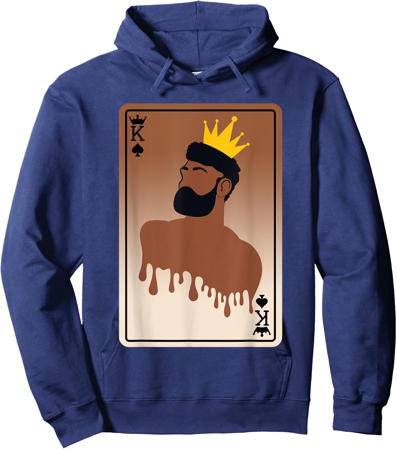 Spades King Card Afro American Black History Month Melanin Hoodie - Hoodie | Navy