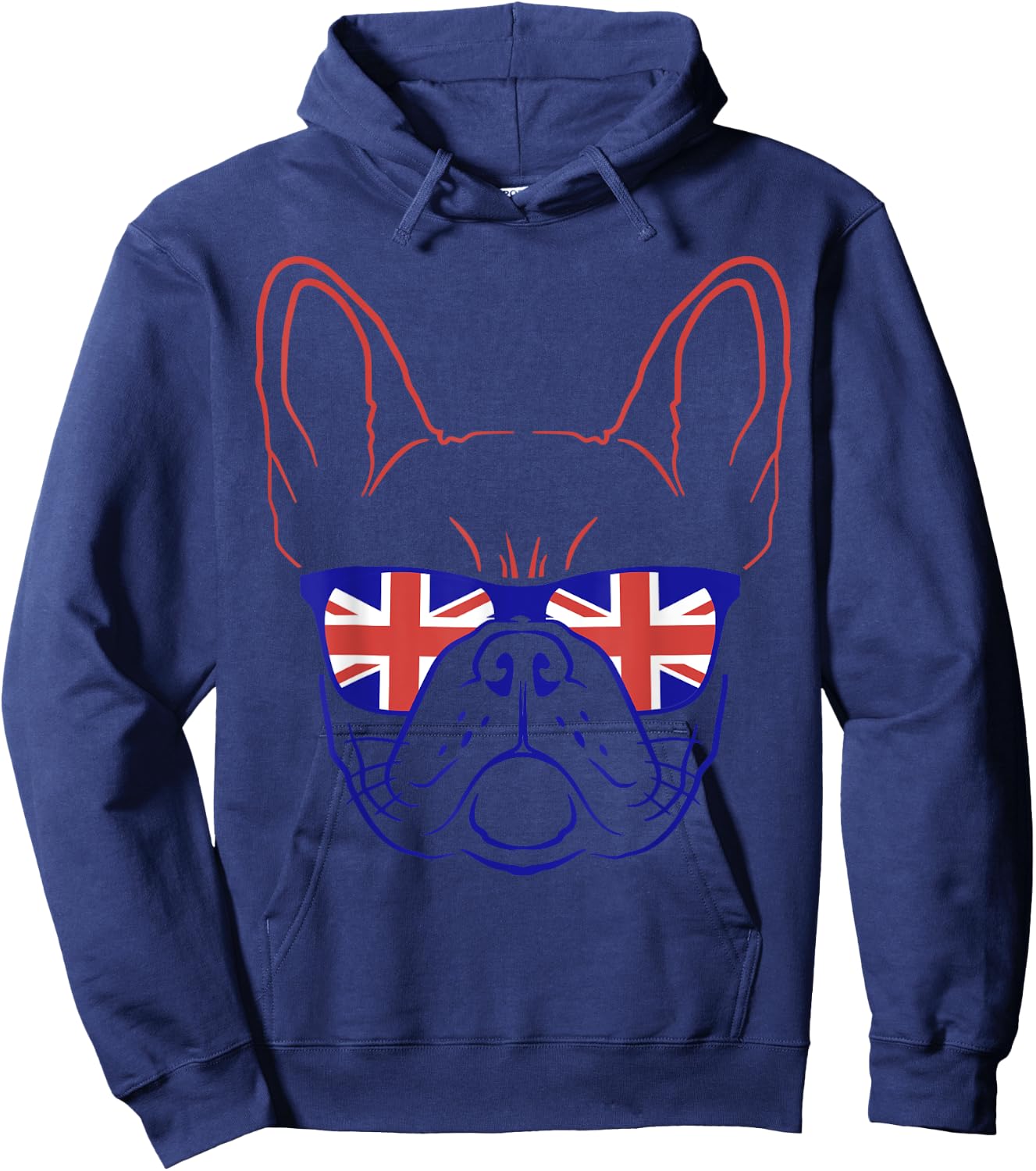 Great Britain Flag Shirt Independence Day Symbol English Dog Hoodie - Hoodie | Navy