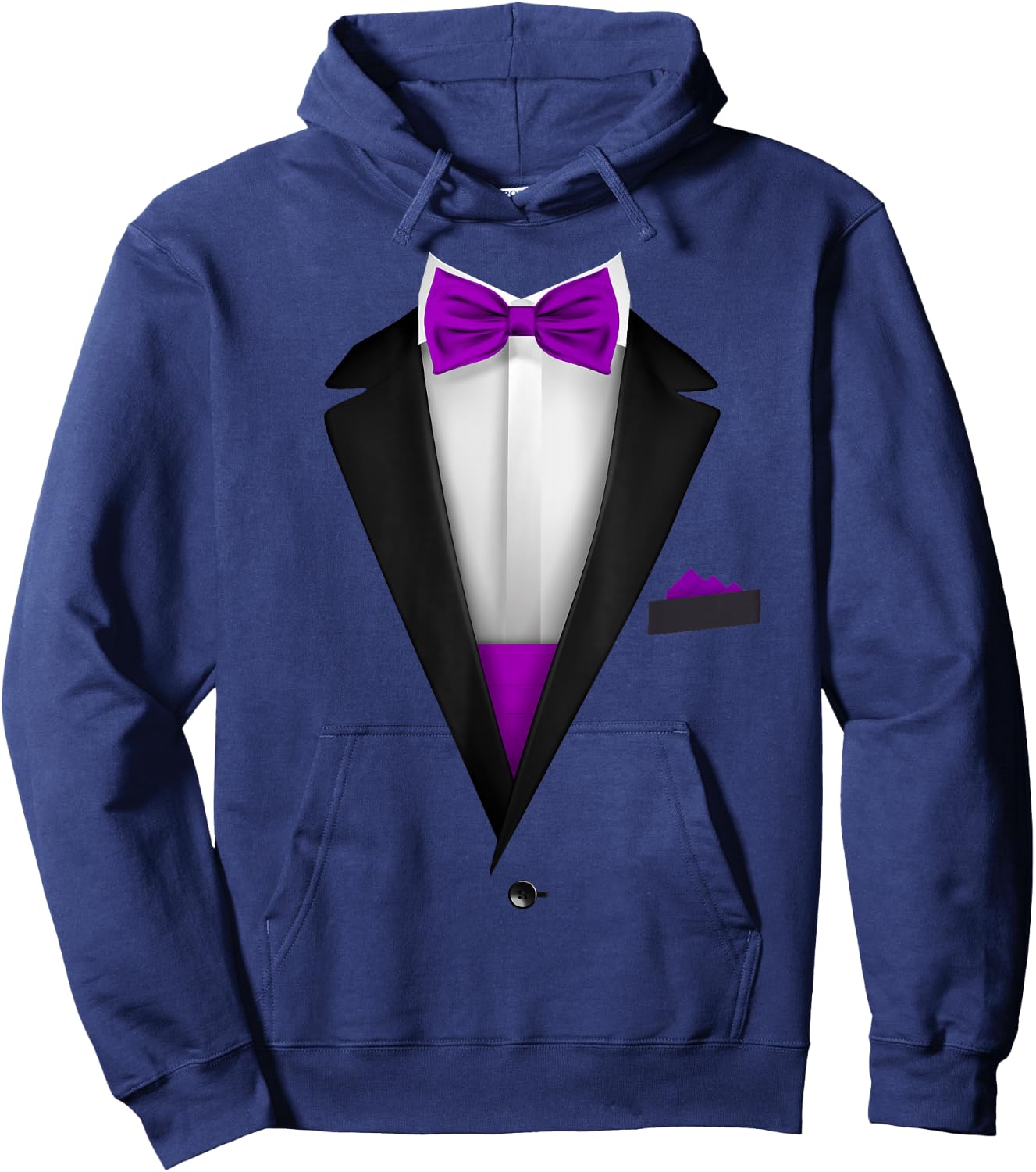 Tuxedo with Bowtie For Funny Wedding And Special Occasions Hoodie - Hoodie | Navy
