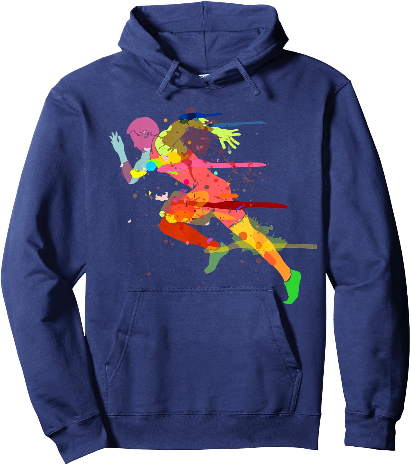 Sprinter Track and Field Runner Running Marathon Gift Hoodie - Hoodie | Navy
